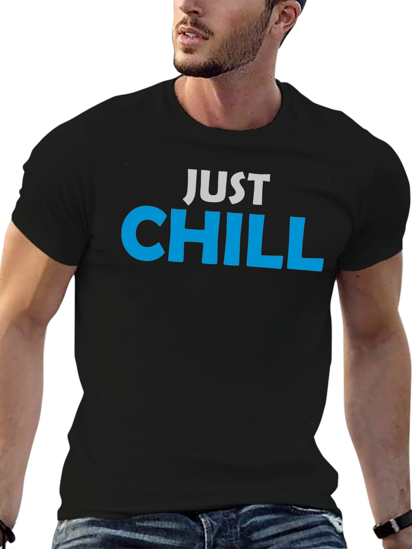 Just Chill Graphic Tee - Relaxed Casual Comfort