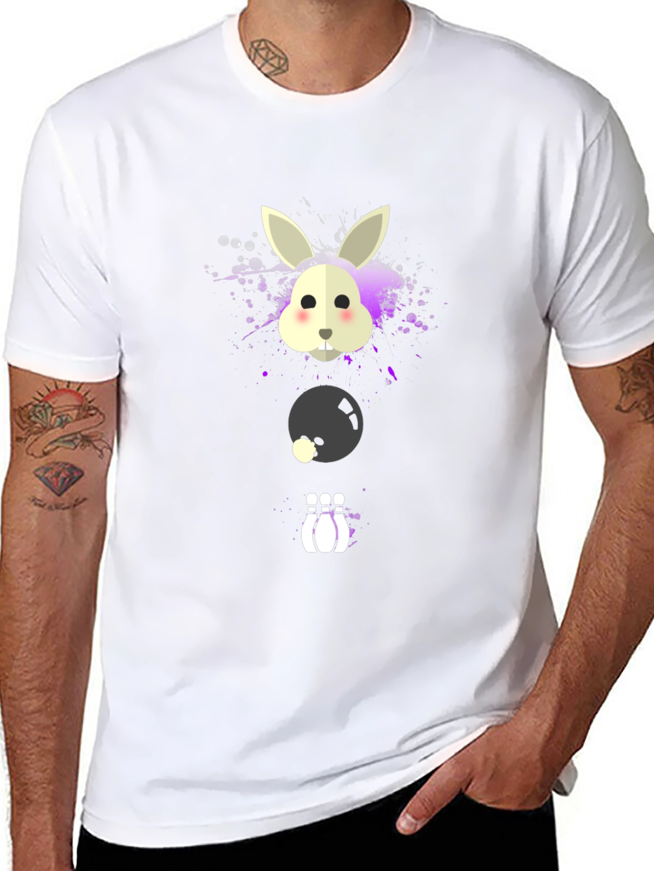 Bunny Bowling Strike Graphic Tee