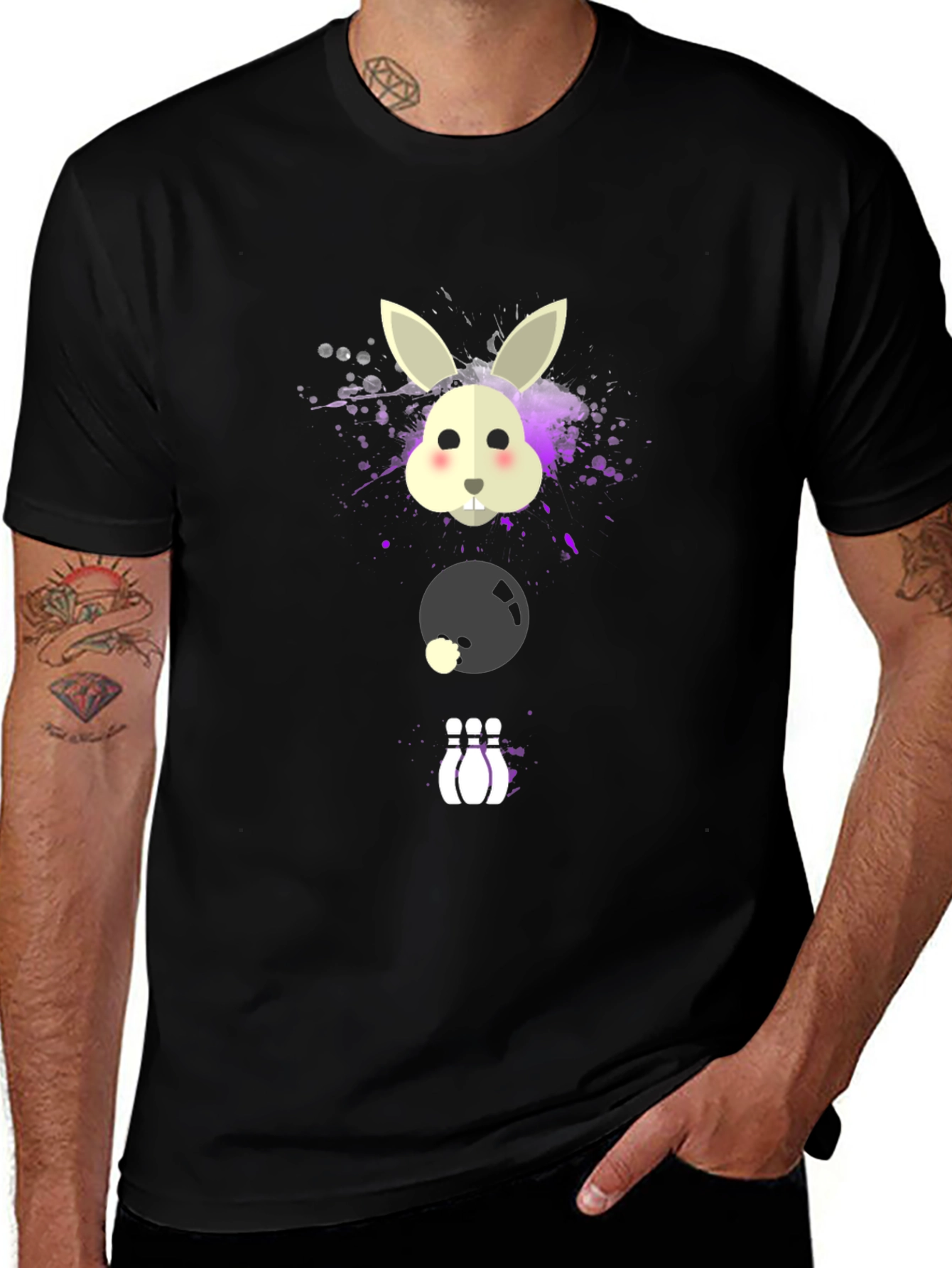Bunny Bowling Strike Graphic Tee
