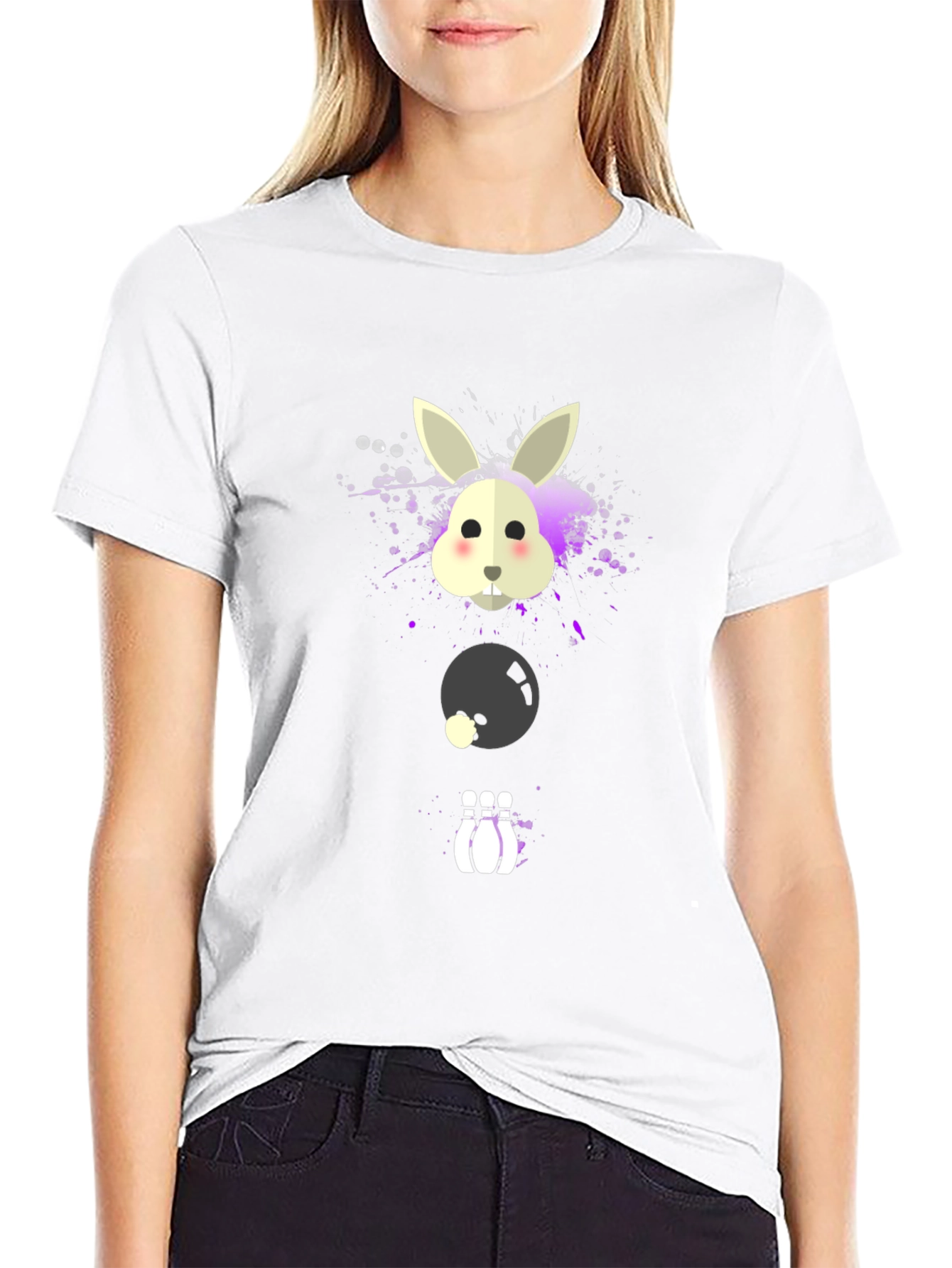 Bunny Bowling Strike Graphic Tee
