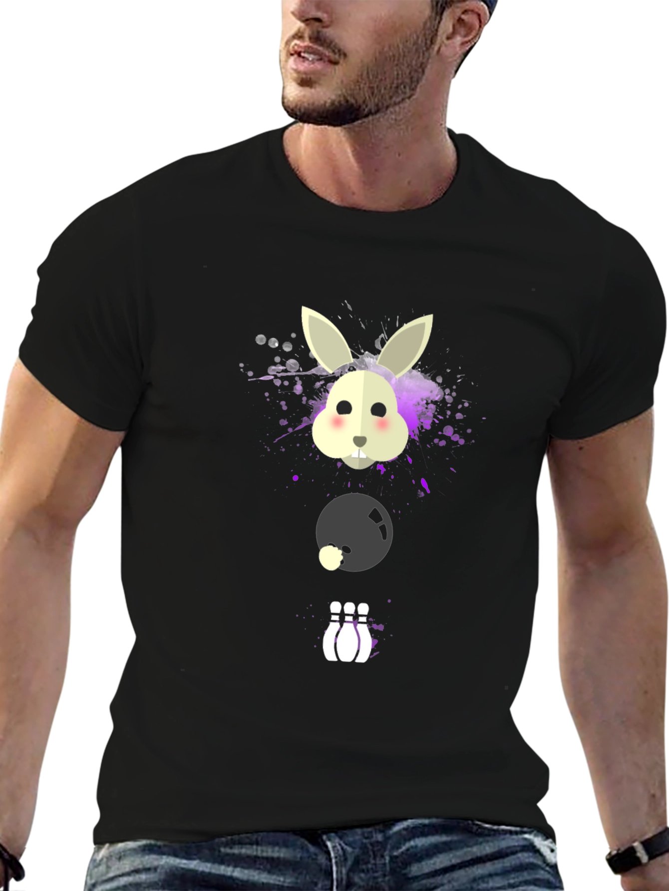 Bunny Bowling Strike Graphic Tee
