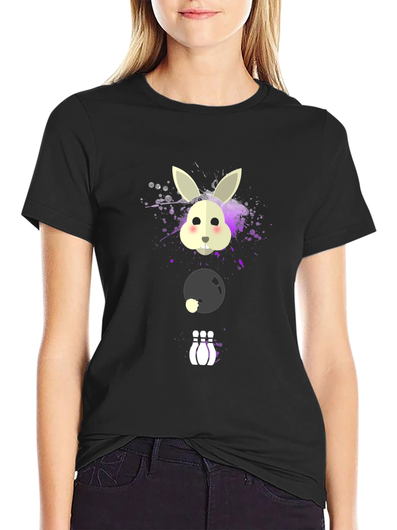 Bunny Bowling Strike Graphic Tee