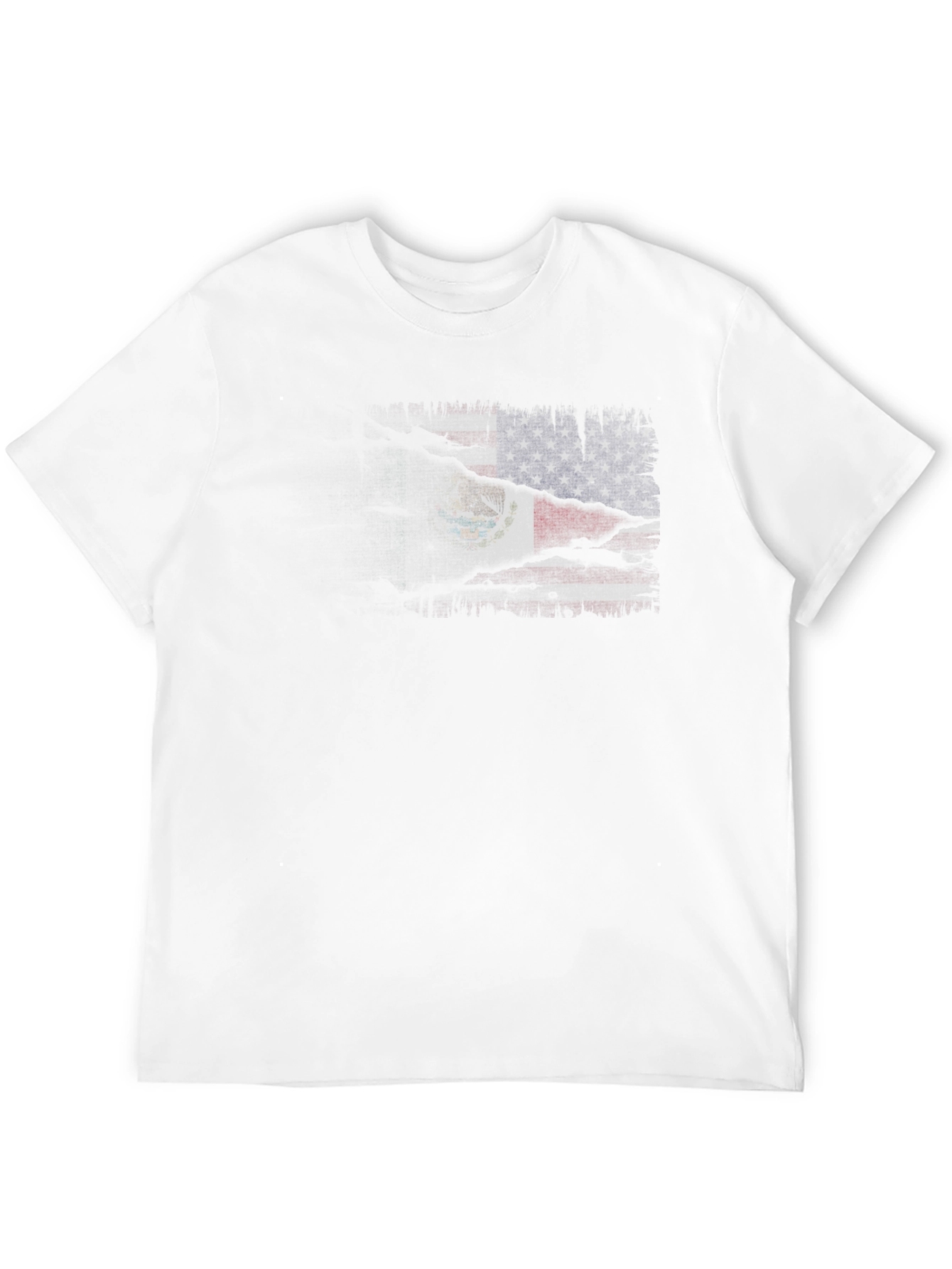USA Mexico Flag Graphic Print T-Shirt