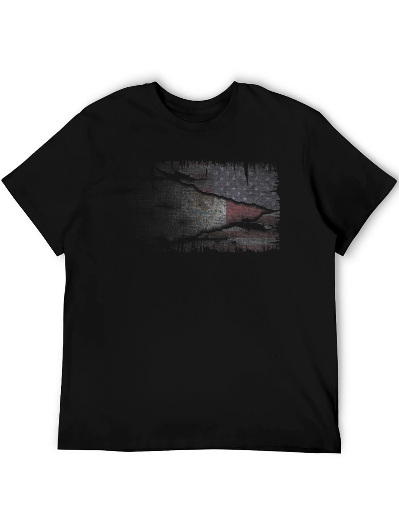 USA Mexico Flag Graphic Print T-Shirt