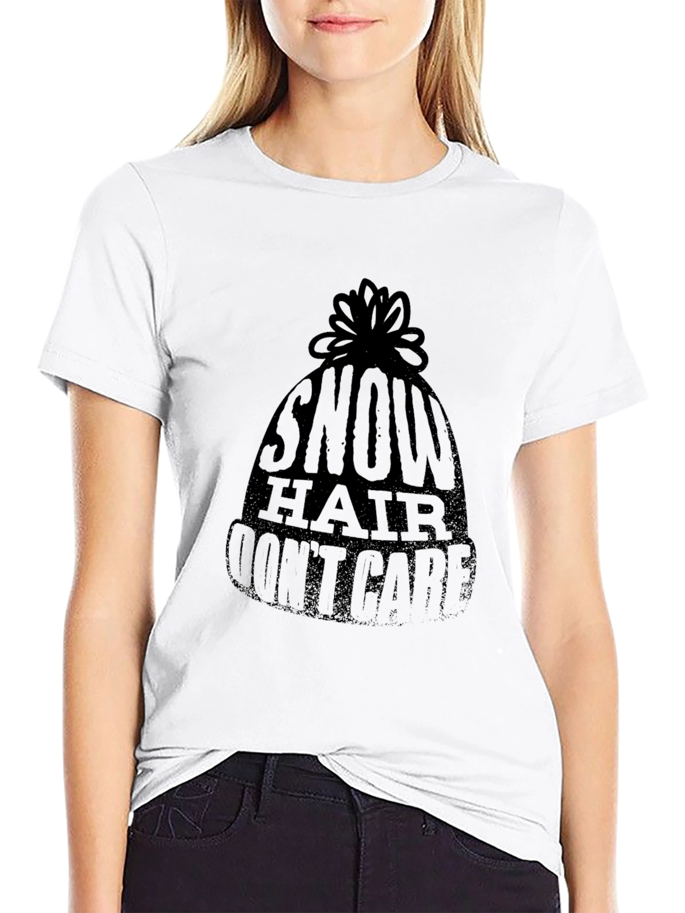 Snow Hair Dont Care T-Shirt - Winter Style