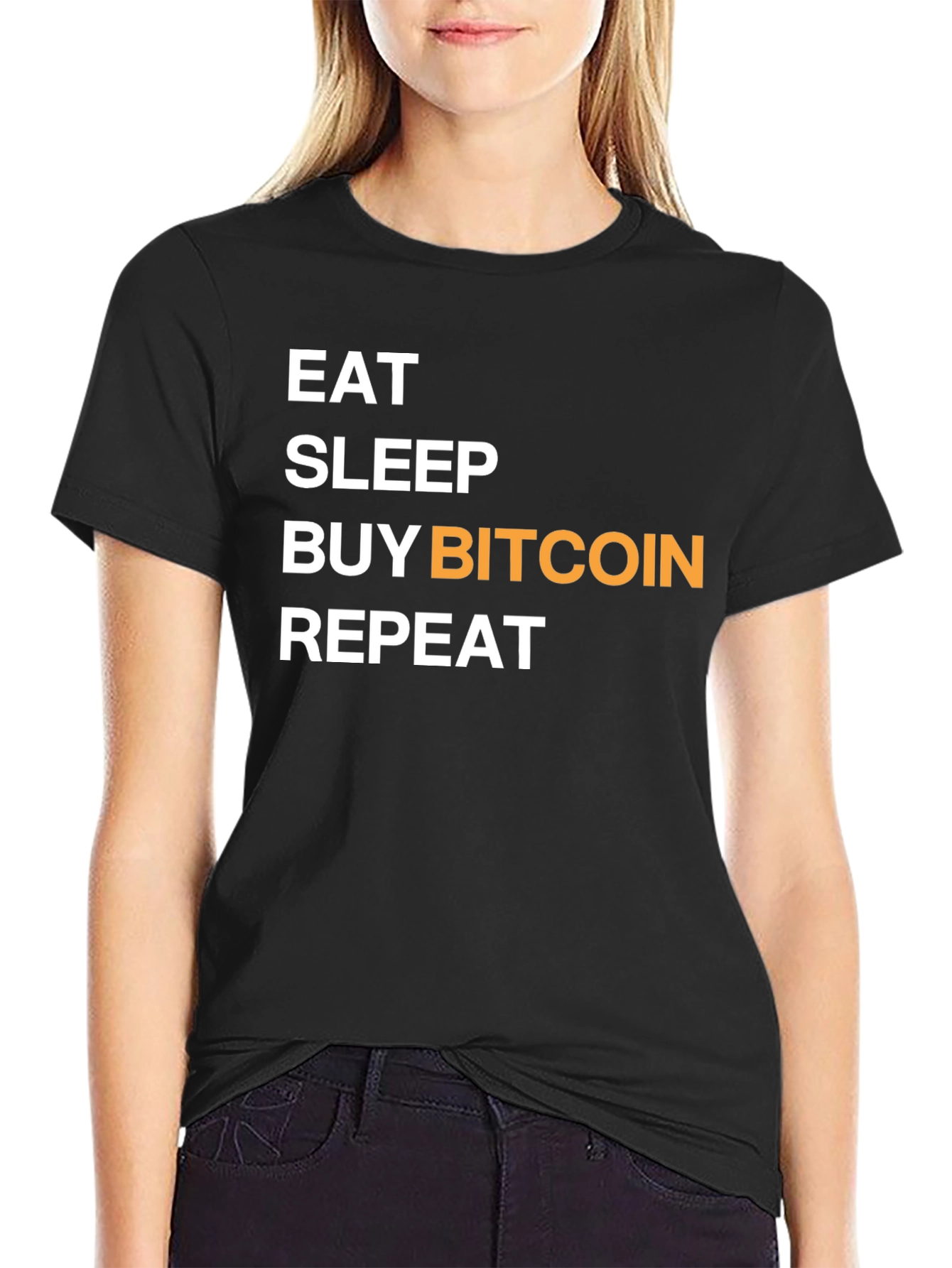 Eat Sleep Buy Bitcoin Repeat Graphic T-Shirt