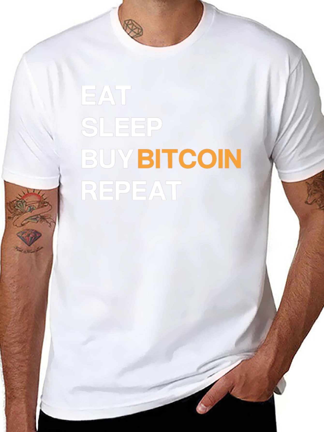 Eat Sleep Buy Bitcoin Repeat Graphic T-Shirt