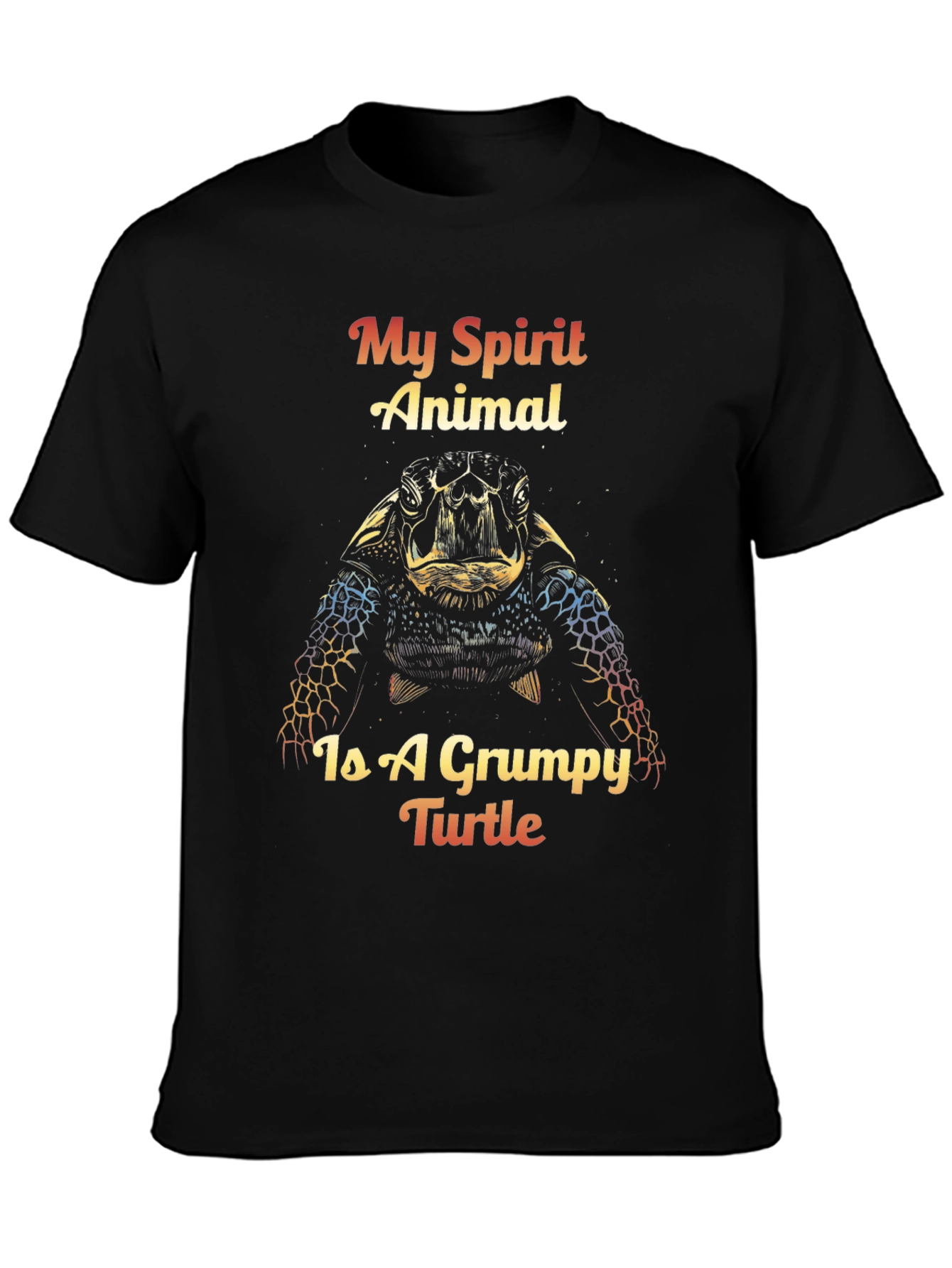 Grumpy Turtle Spirit Animal Graphic T-Shirt