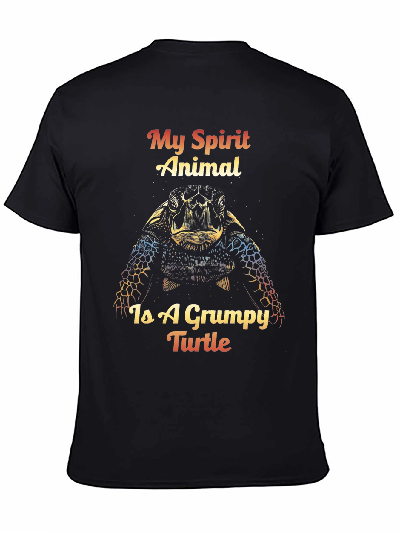 Grumpy Turtle Spirit Animal Graphic T-Shirt
