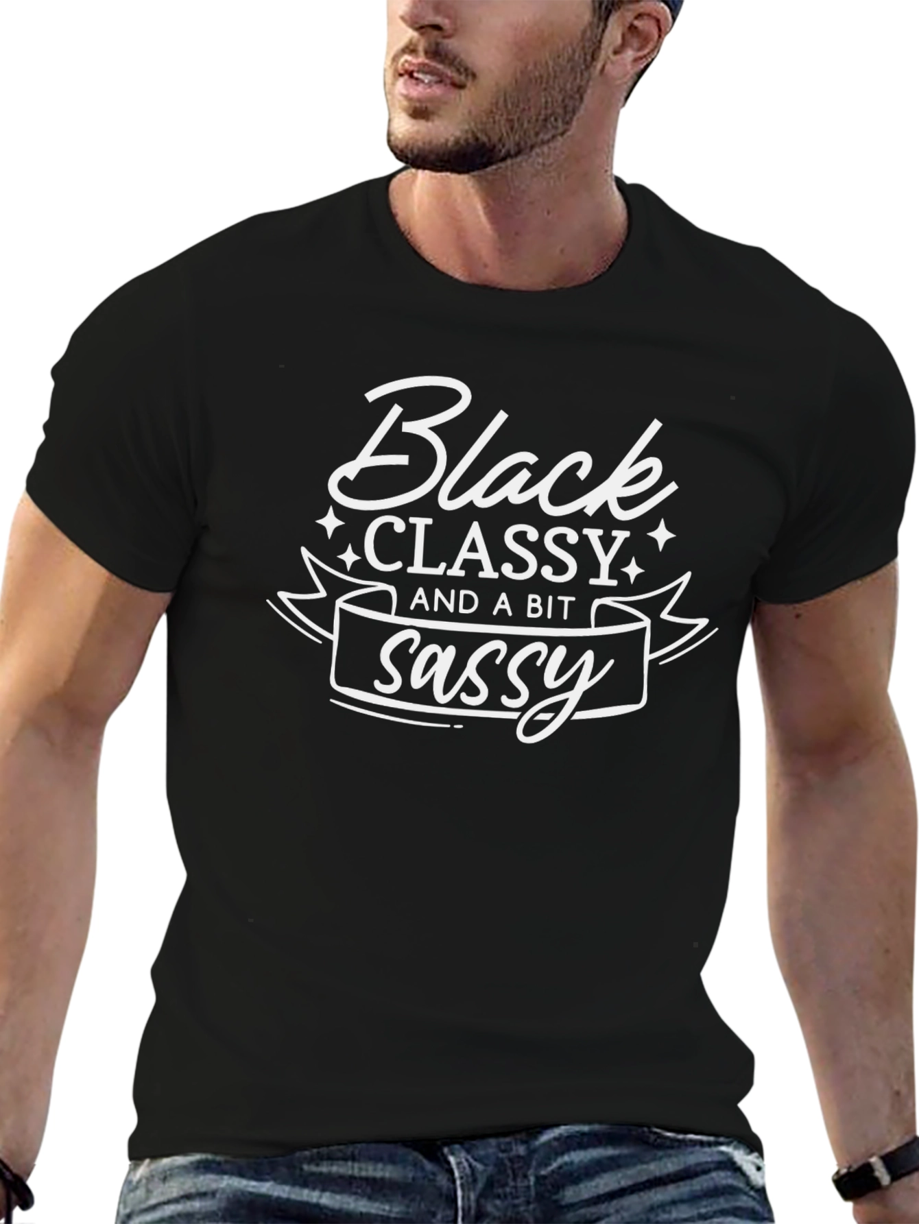 Black Classy and a Bit Sassy Black T-Shirt
