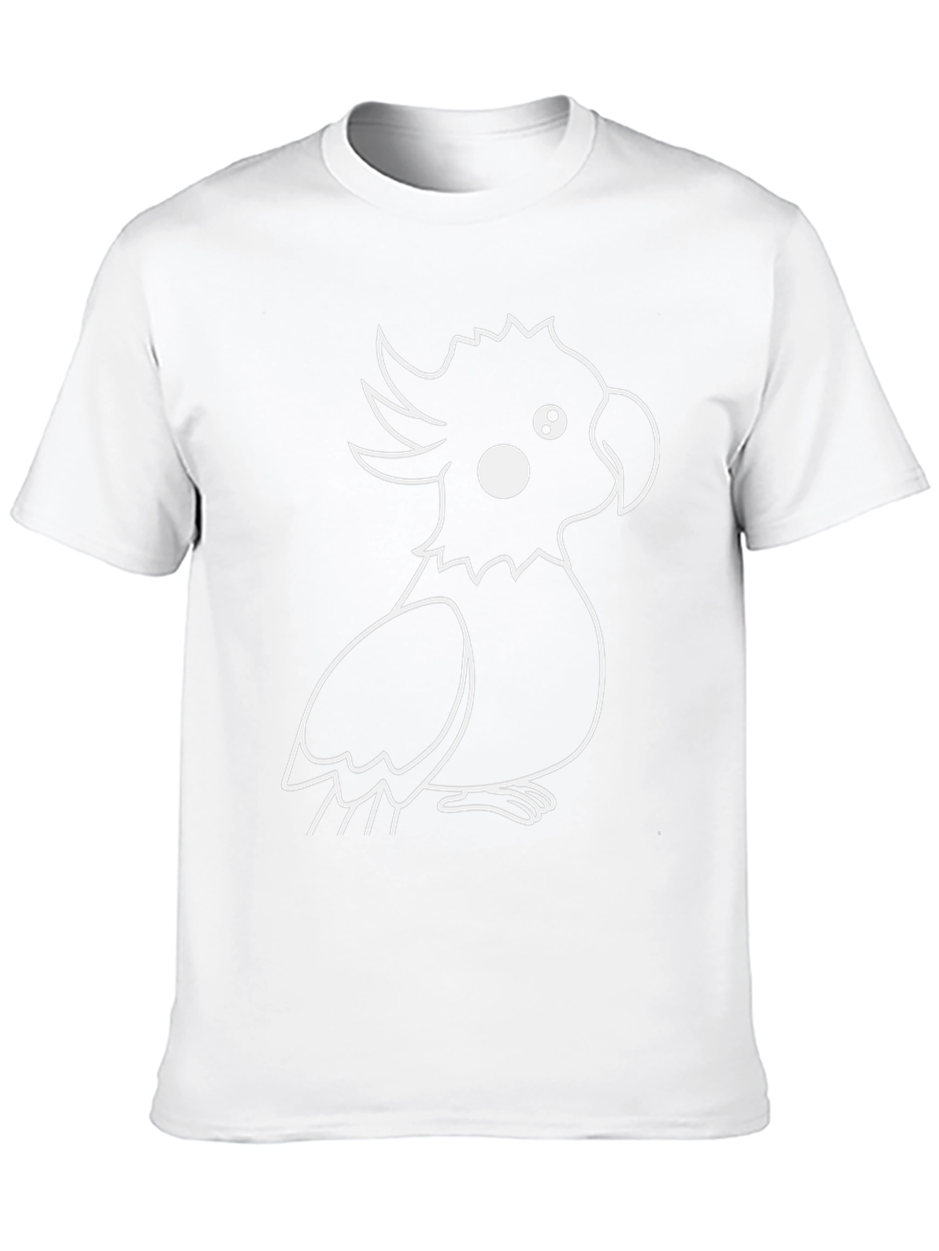 Black T-Shirt with Cockatoo Design