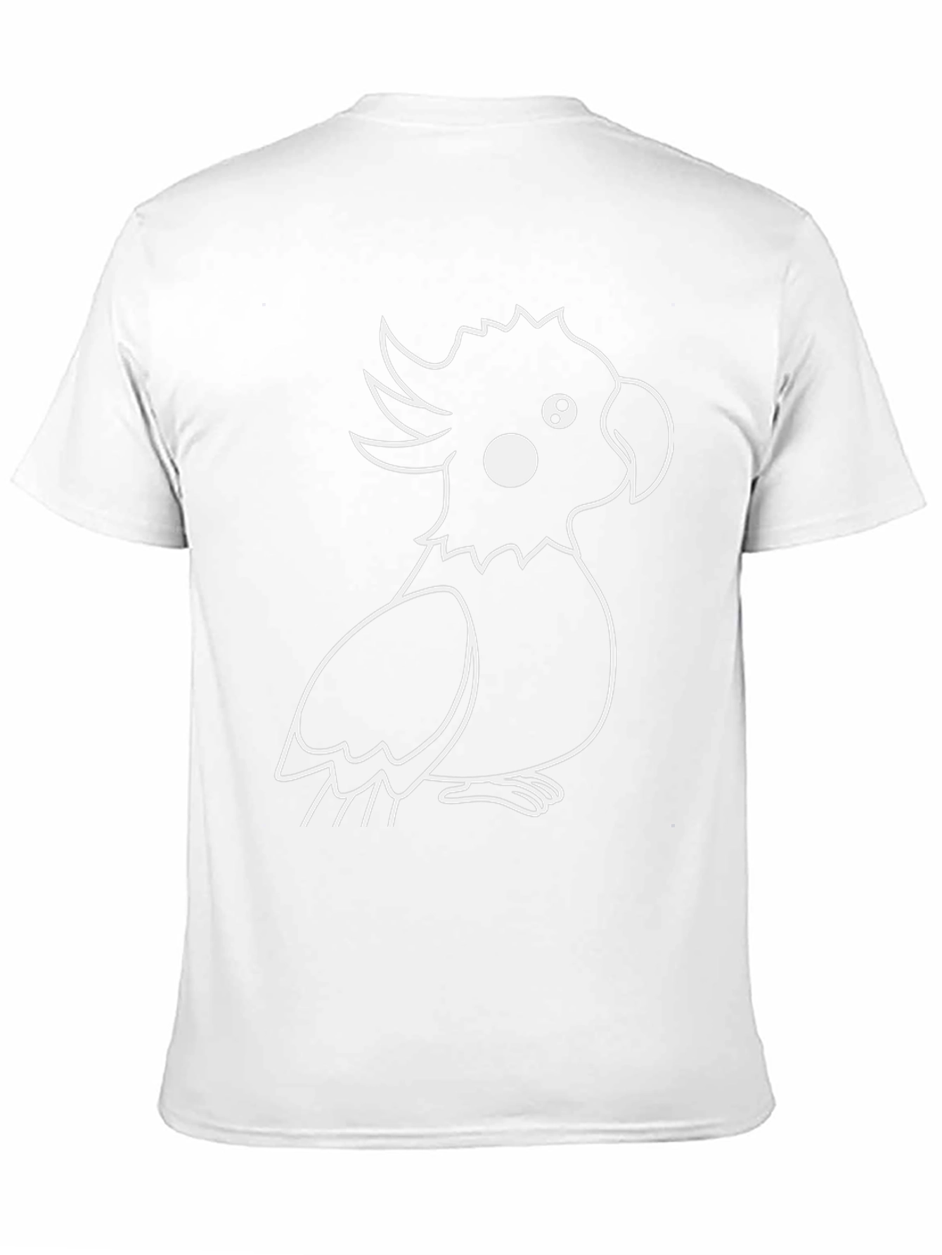 Black T-Shirt with Cockatoo Design