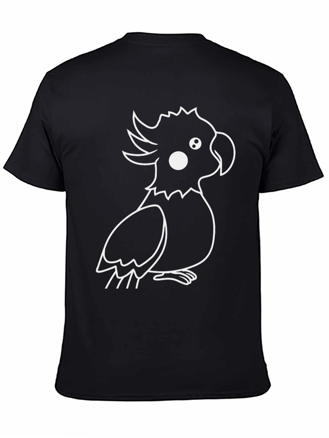 Black T-Shirt with Cockatoo Design
