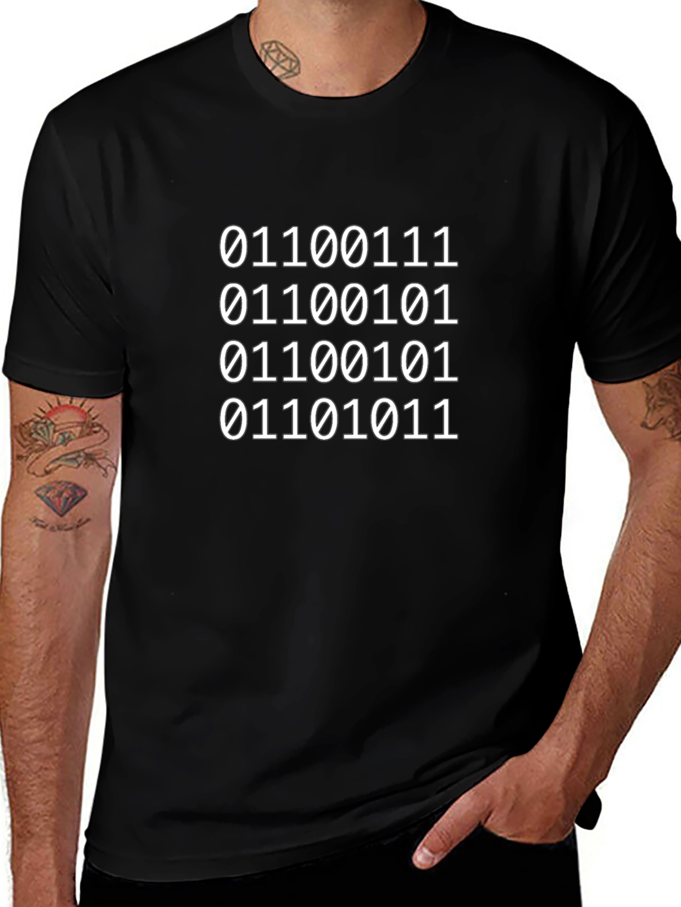 Binary Code T-Shirt - Programmer Style