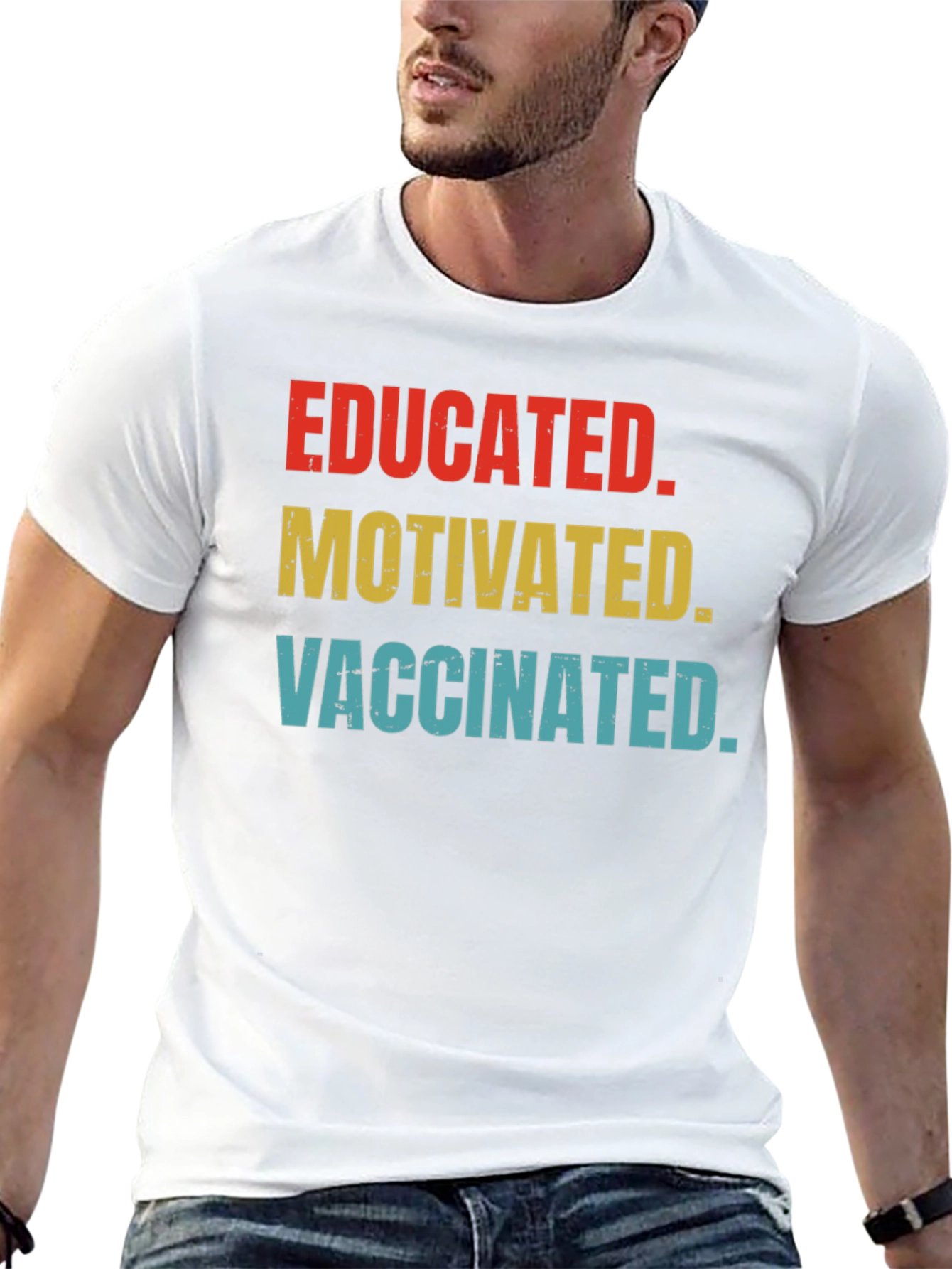 Educated Motivated Vaccinated Graphic Tee