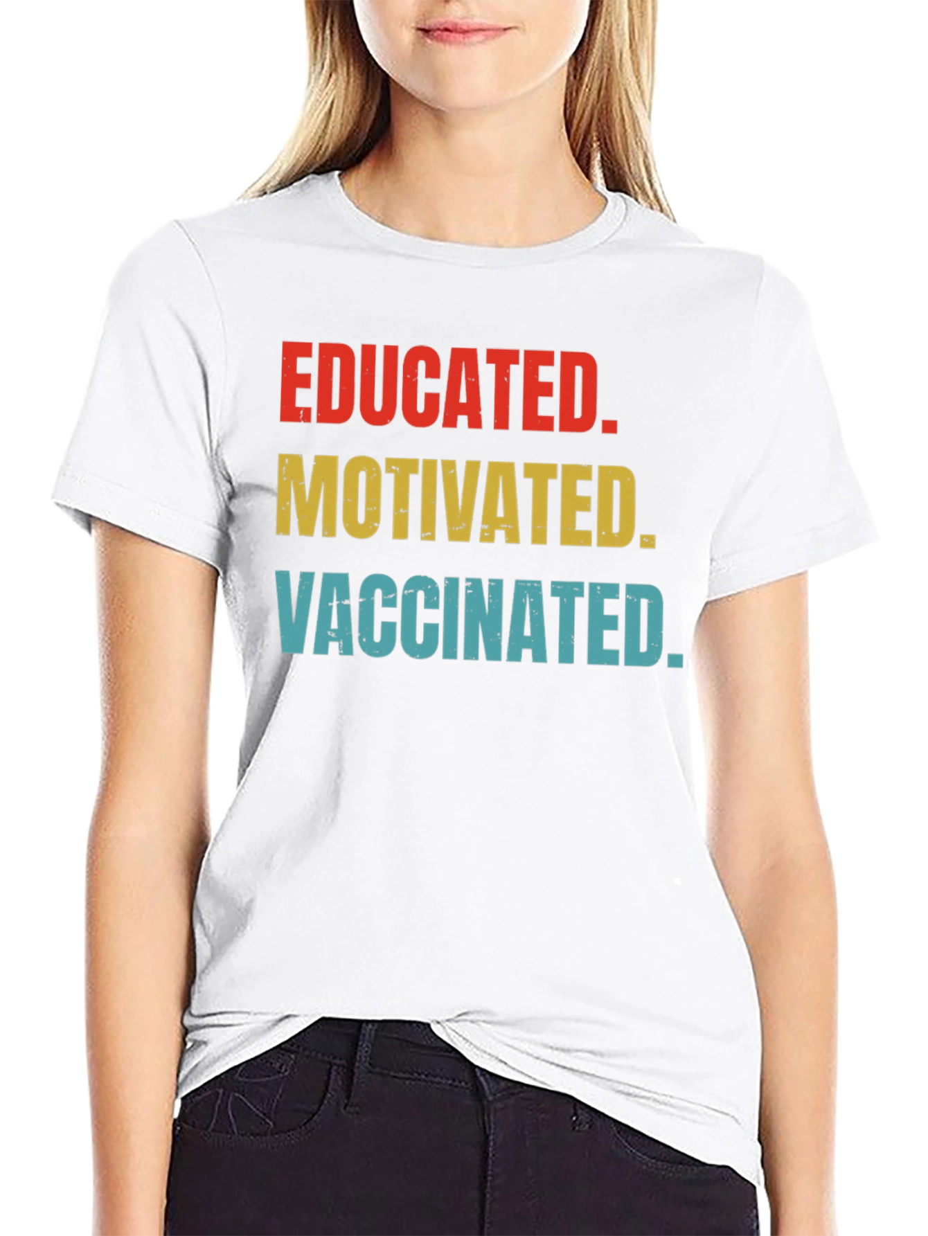 Educated Motivated Vaccinated Graphic Tee