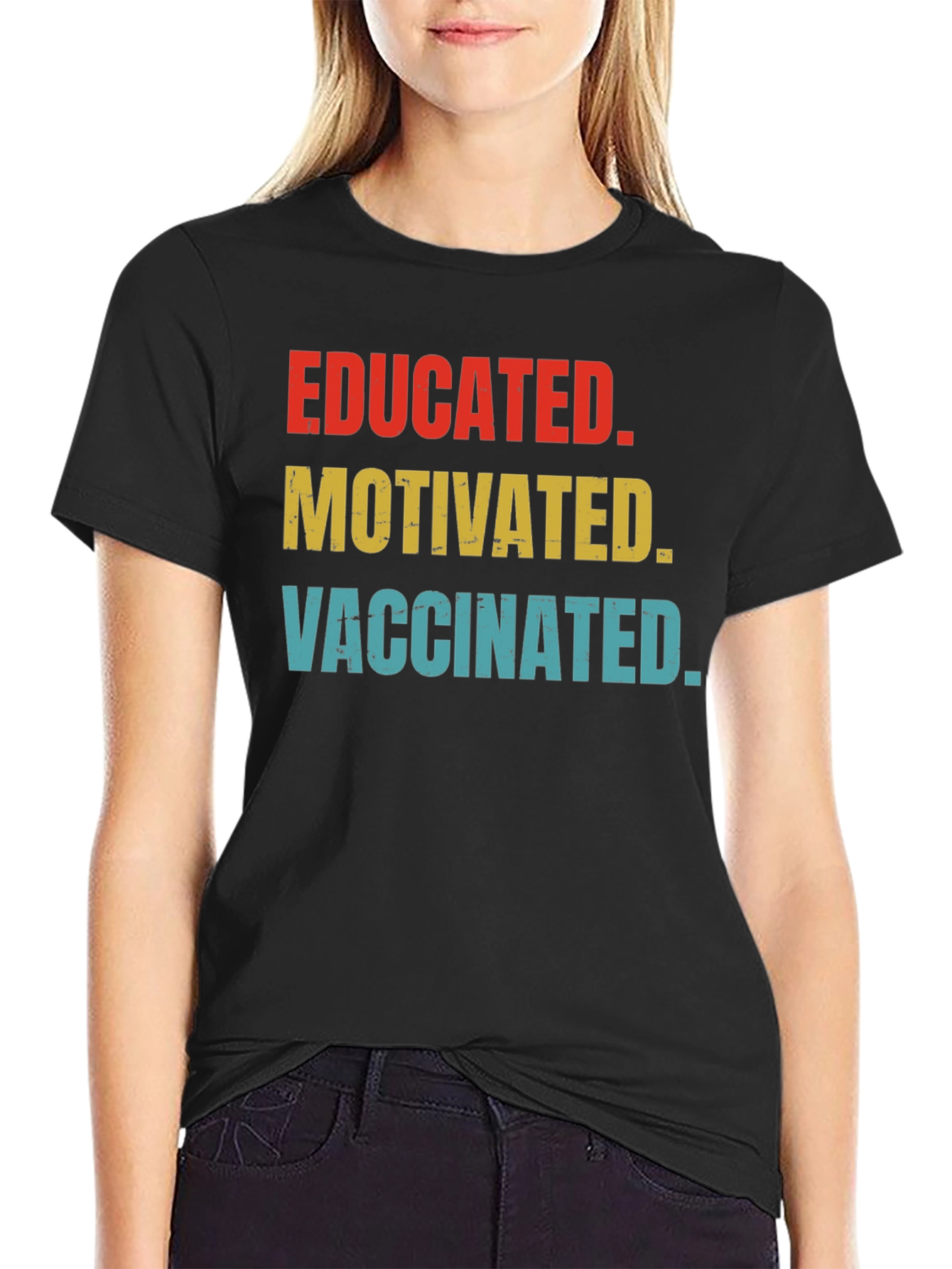 Educated Motivated Vaccinated Graphic Tee