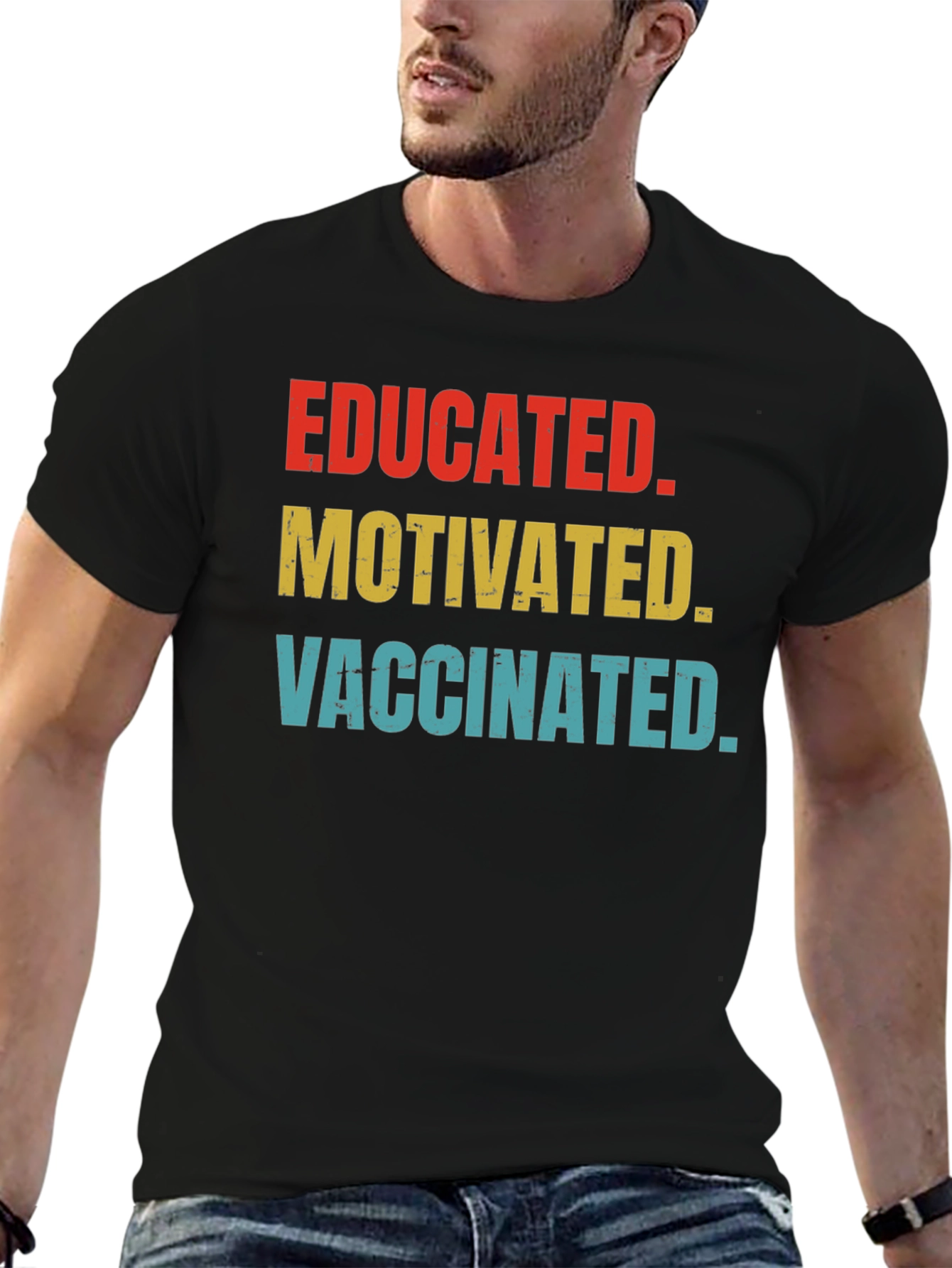 Educated Motivated Vaccinated Graphic Tee