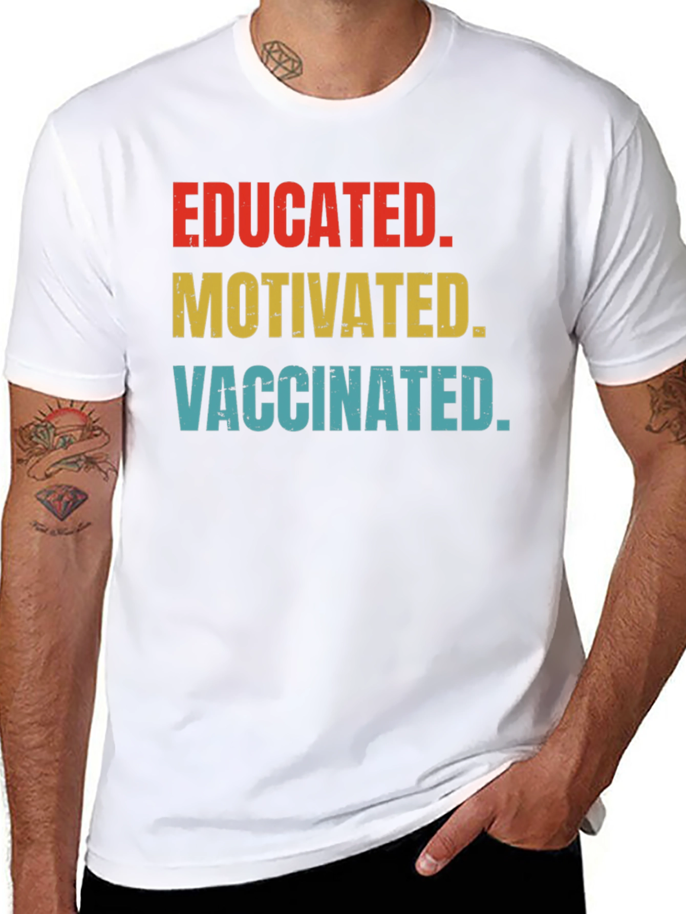 Educated Motivated Vaccinated Graphic Tee