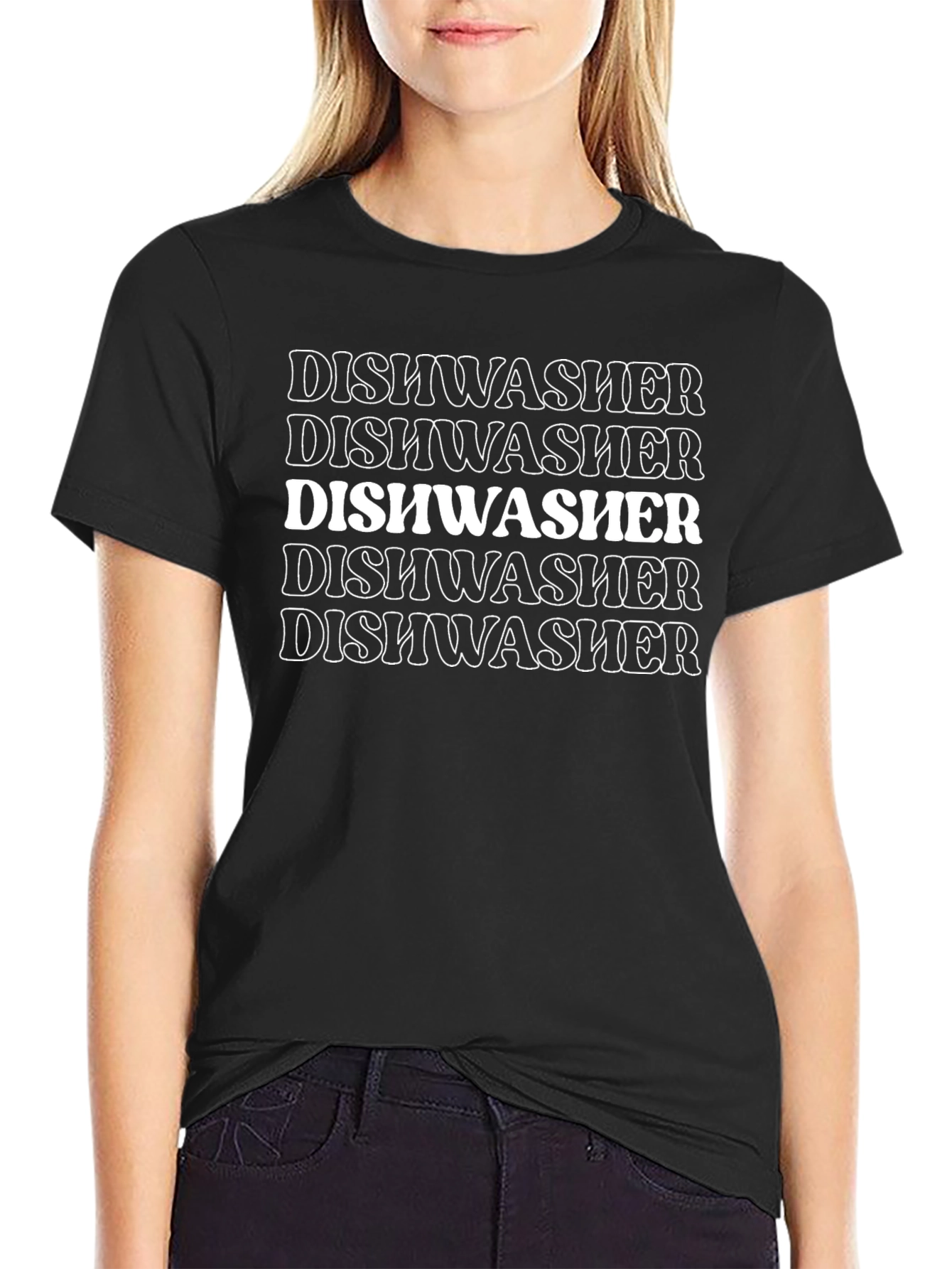 Dishwasher Graphic Tee - Trendy Statement Shirt