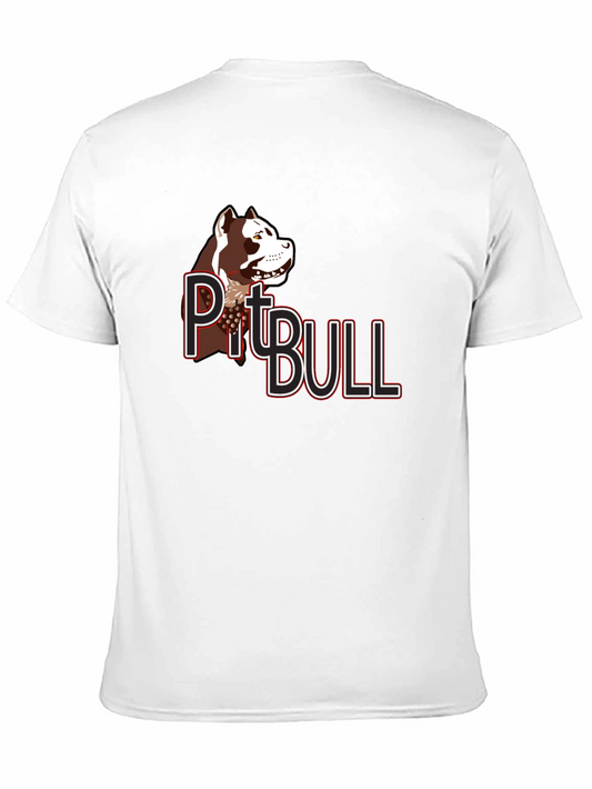 Pitbull Dog Graphic T-Shirt - Black Cotton Tee