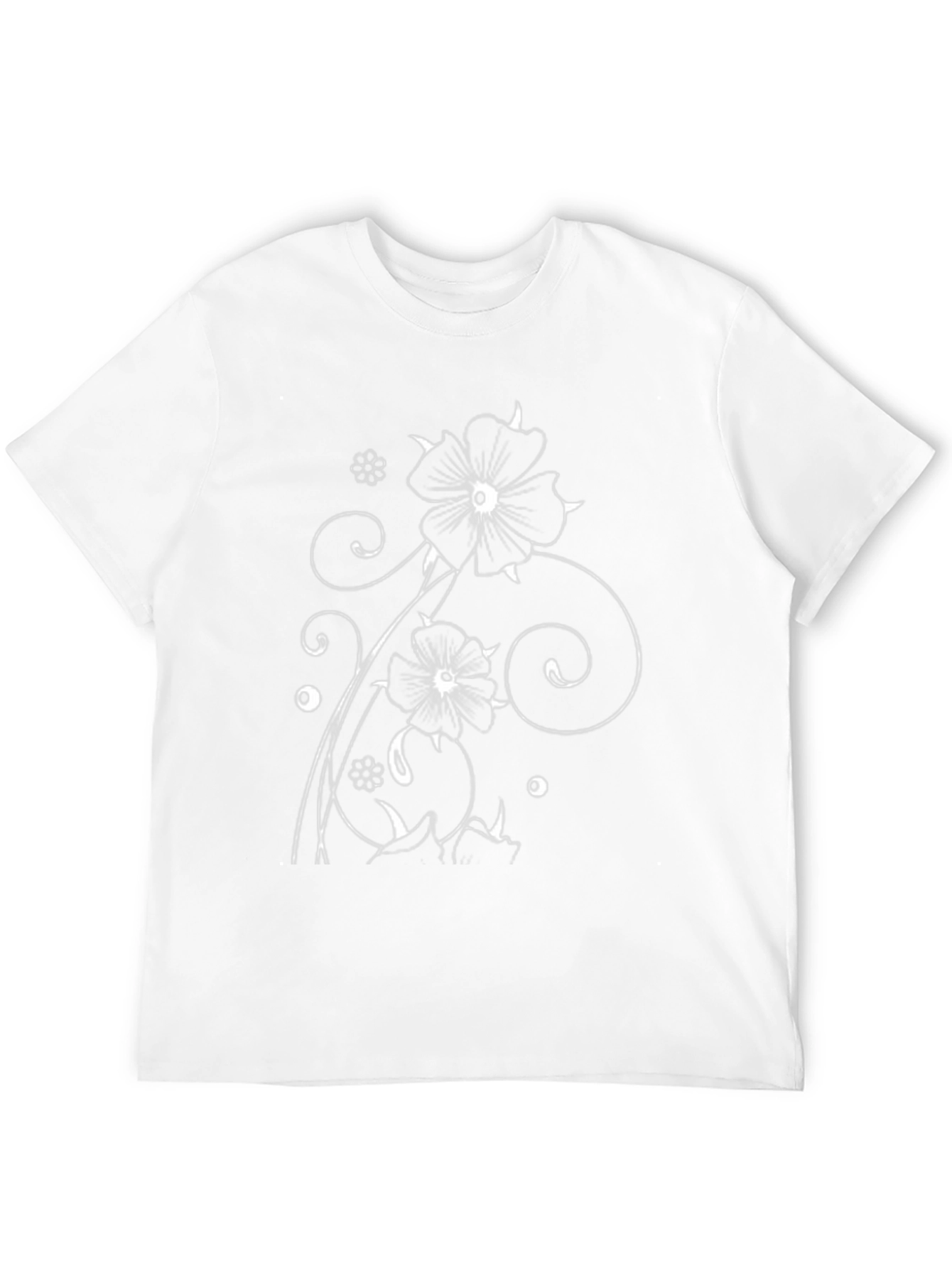 Floral Graphic Black T-Shirt