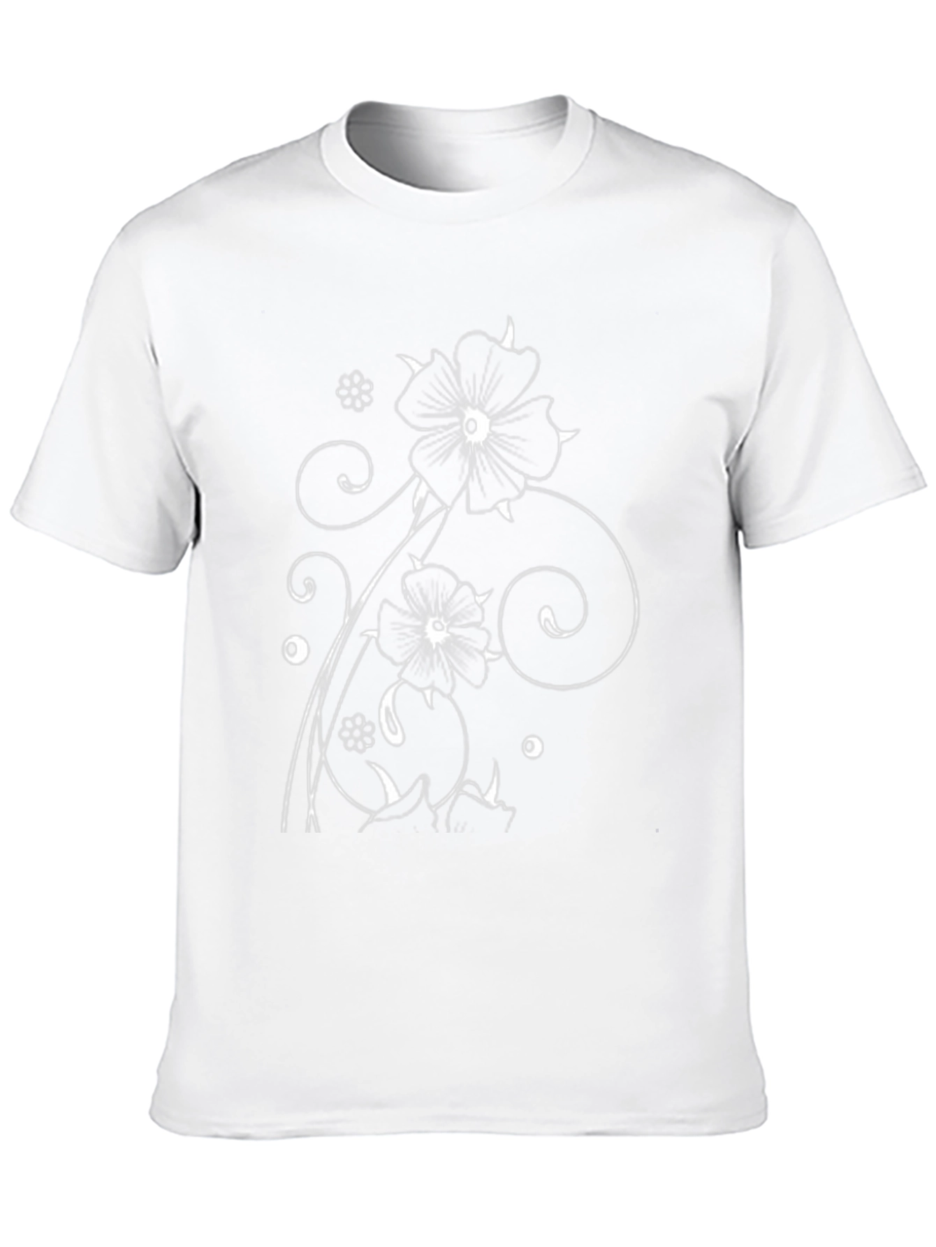 Floral Graphic Black T-Shirt
