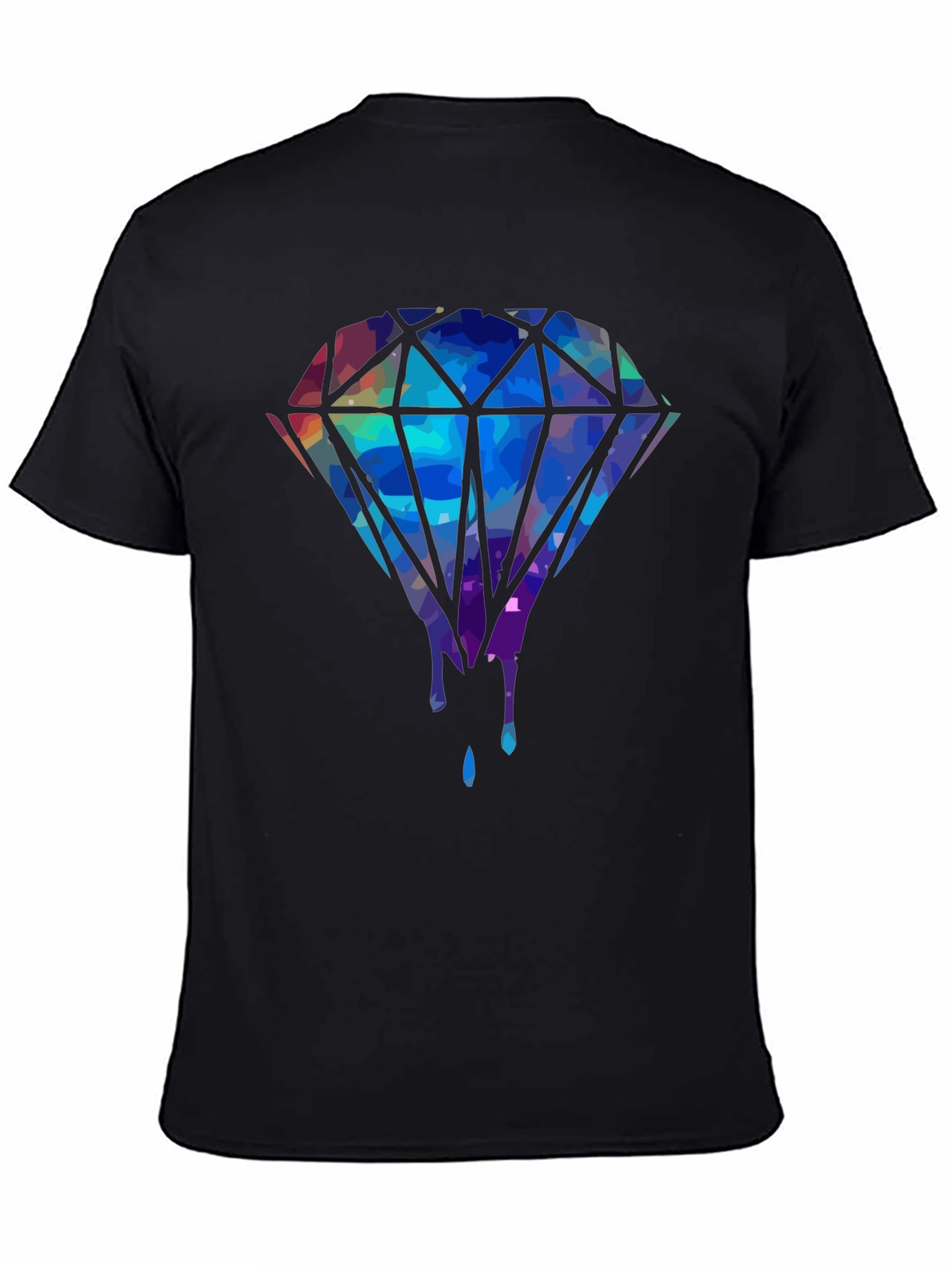 Diamond Drip Graphic Tee - Mens Black T-Shirt