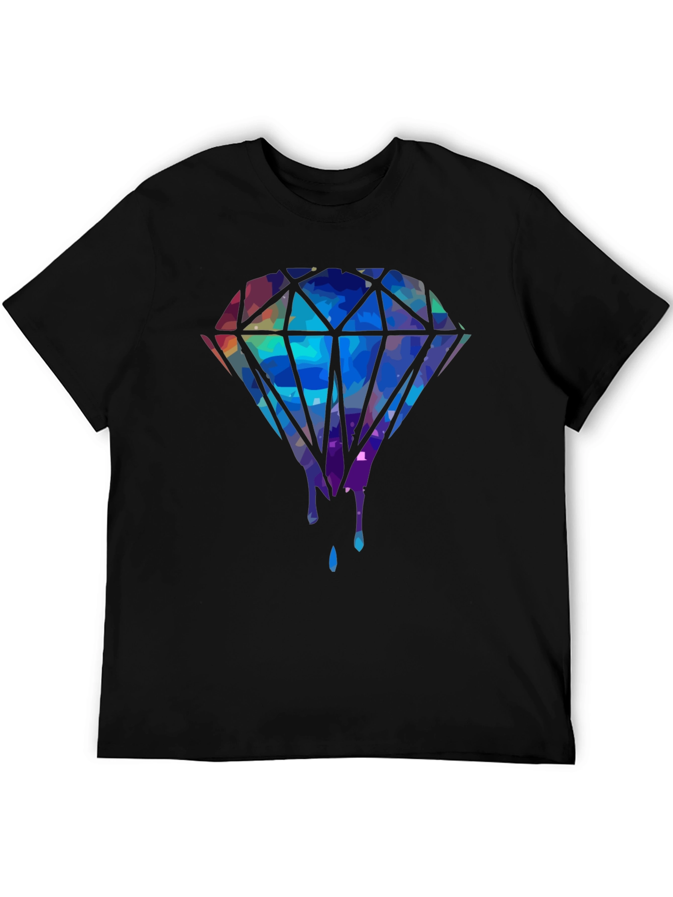 Diamond Drip Graphic Tee - Mens Black T-Shirt
