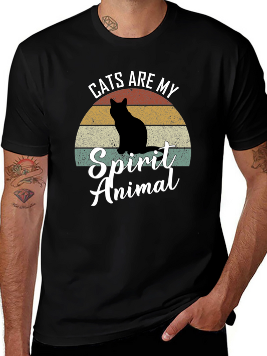 Cats Are My Spirit Animal Graphic Tee