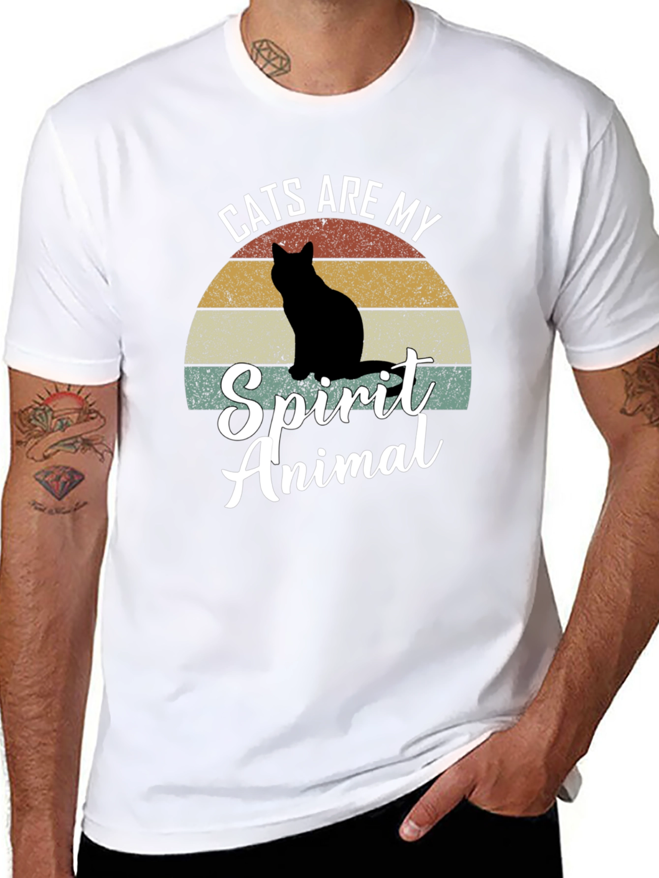 Cats Are My Spirit Animal Graphic Tee