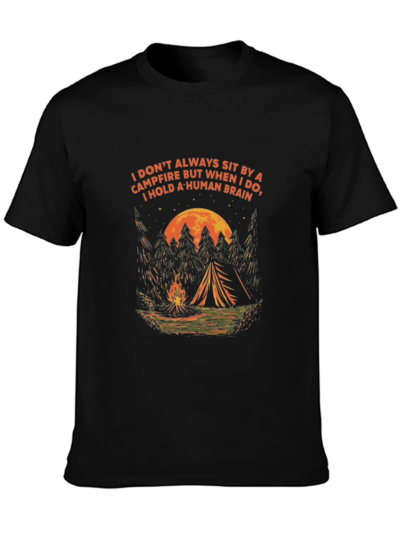Campfire & Human Brain Graphic Tee