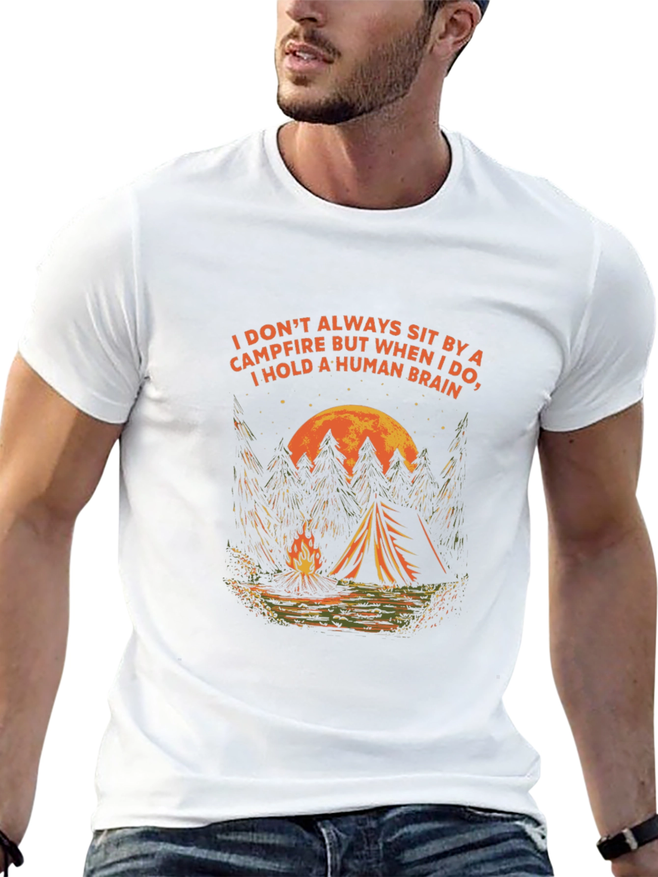 Campfire & Human Brain Graphic Tee
