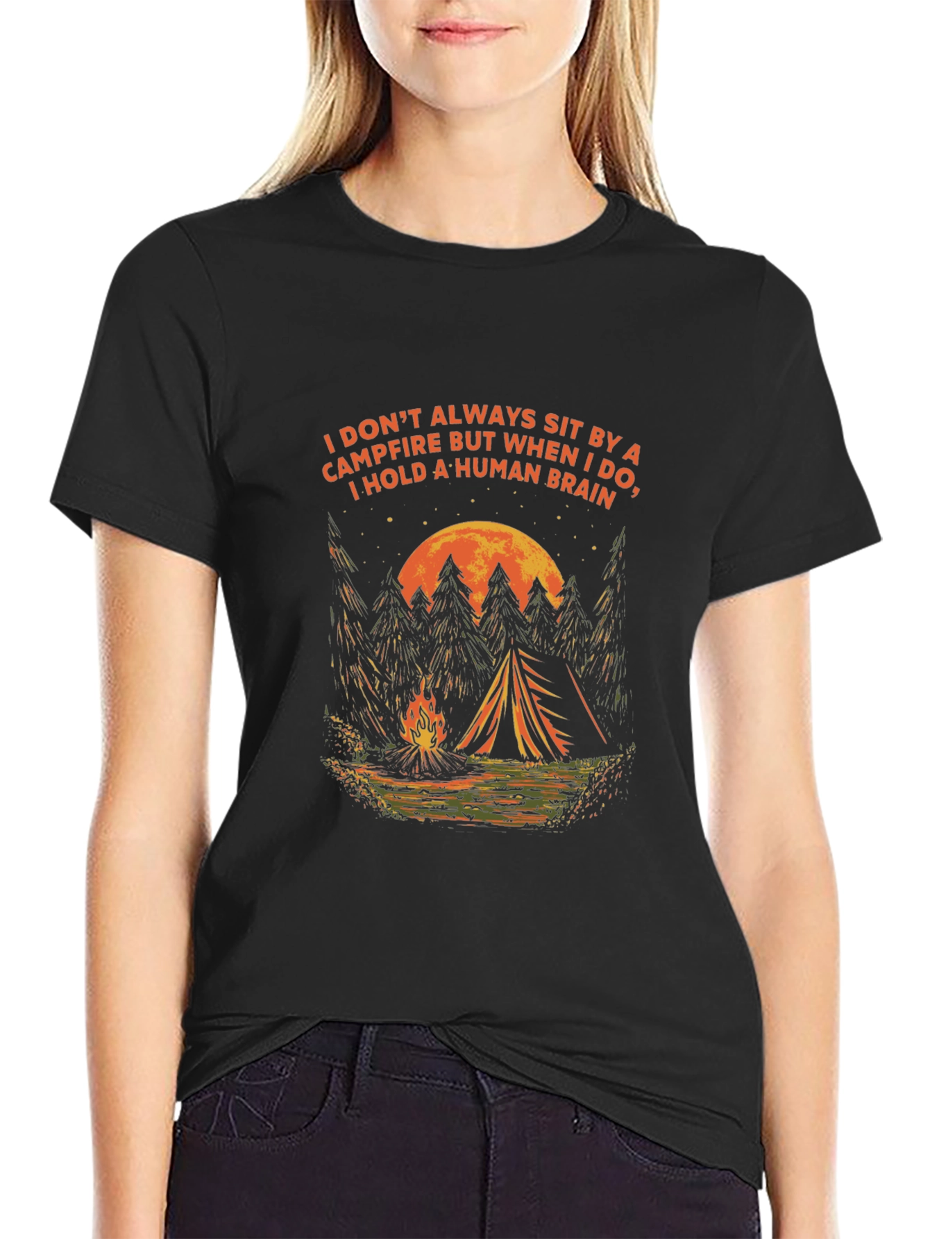 Campfire & Human Brain Graphic Tee