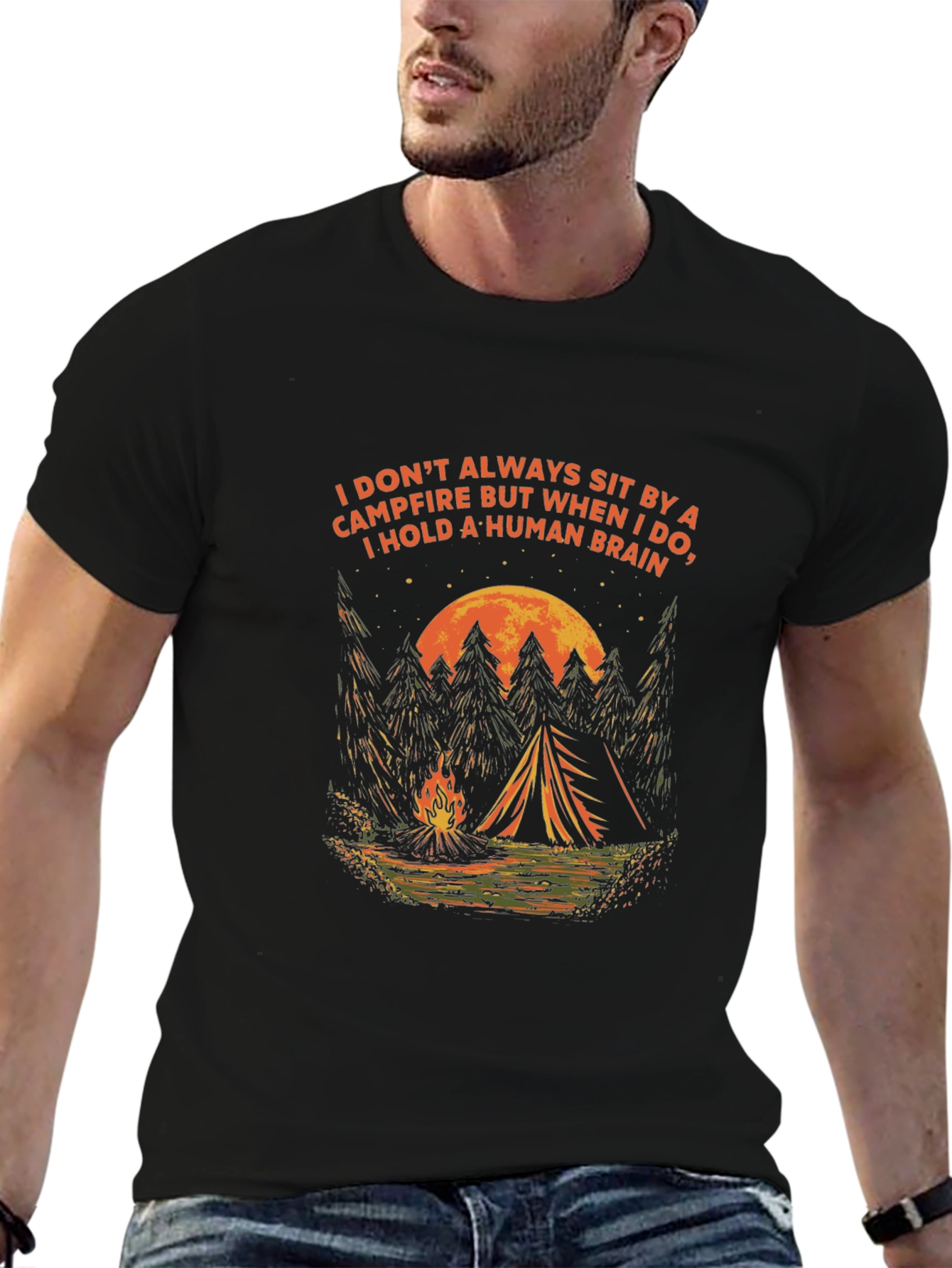 Campfire & Human Brain Graphic Tee