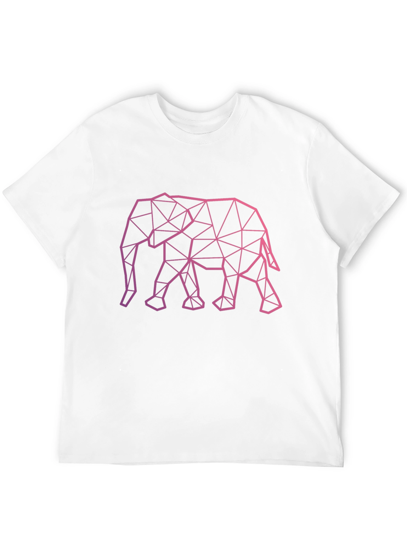 Geometric Elephant Graphic Tee - Stylish Black T-Shirt