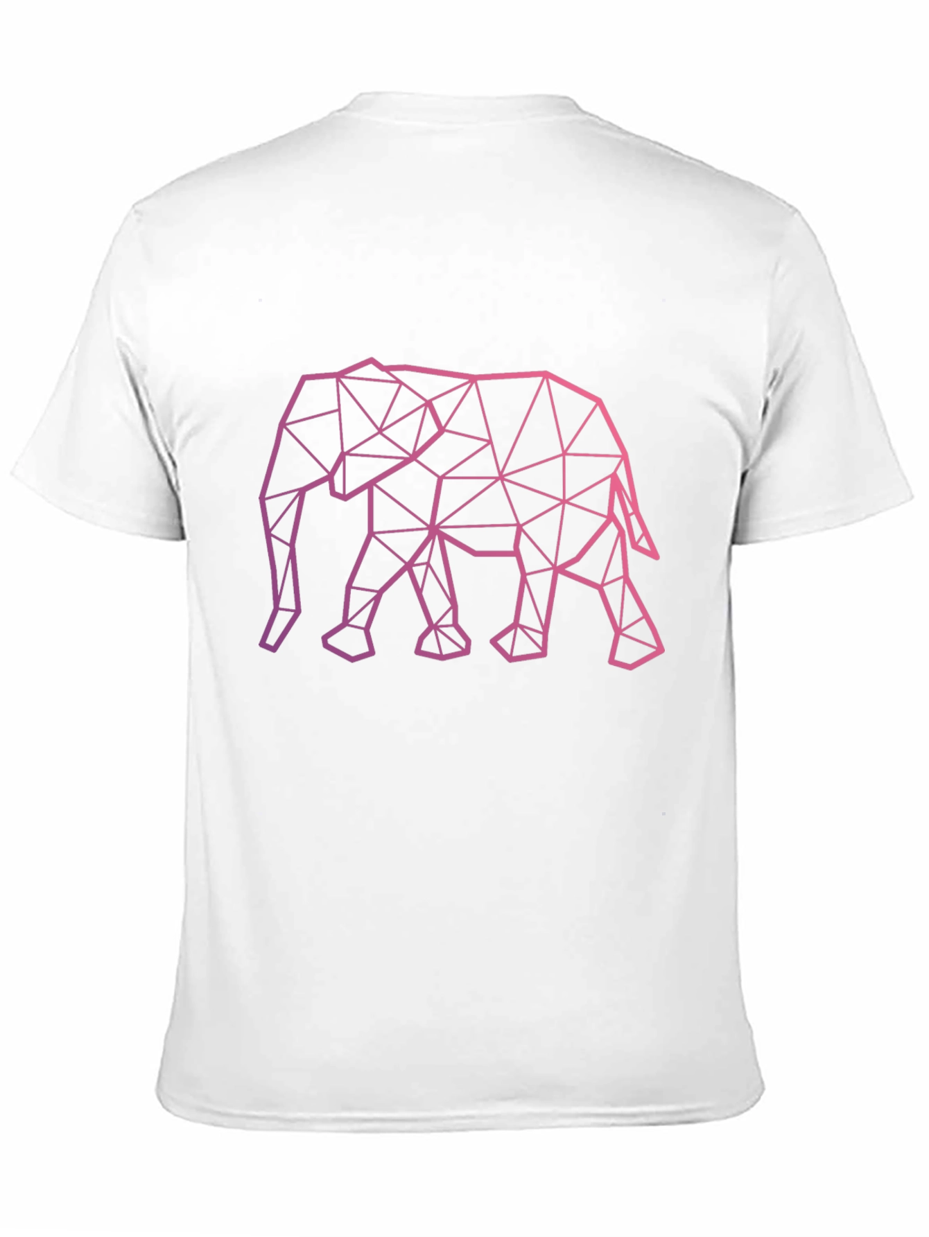 Geometric Elephant Graphic Tee - Stylish Black T-Shirt