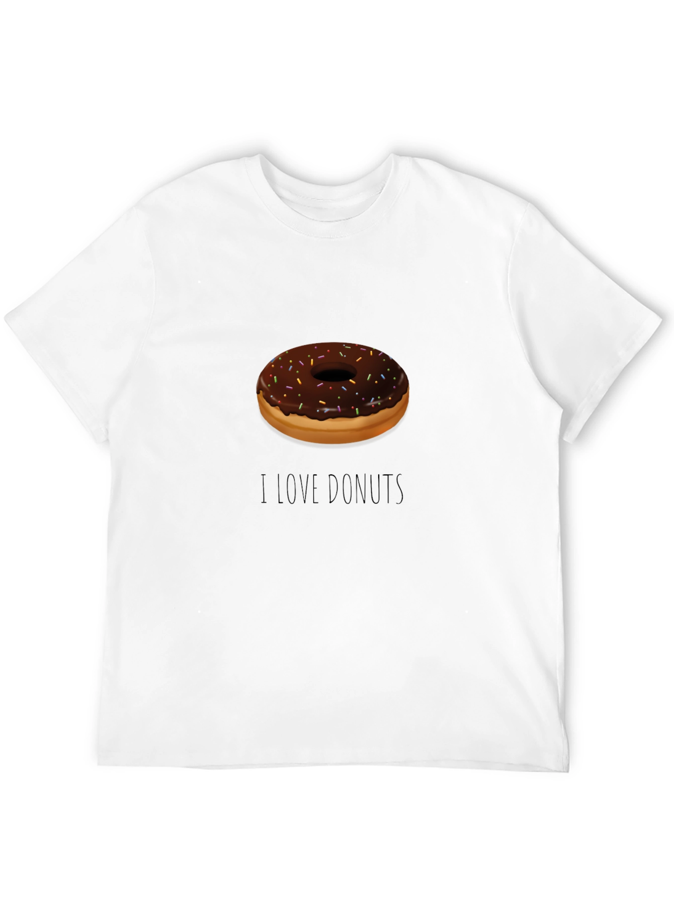 I Love Donuts T-Shirt - Chocolate Sprinkle Design