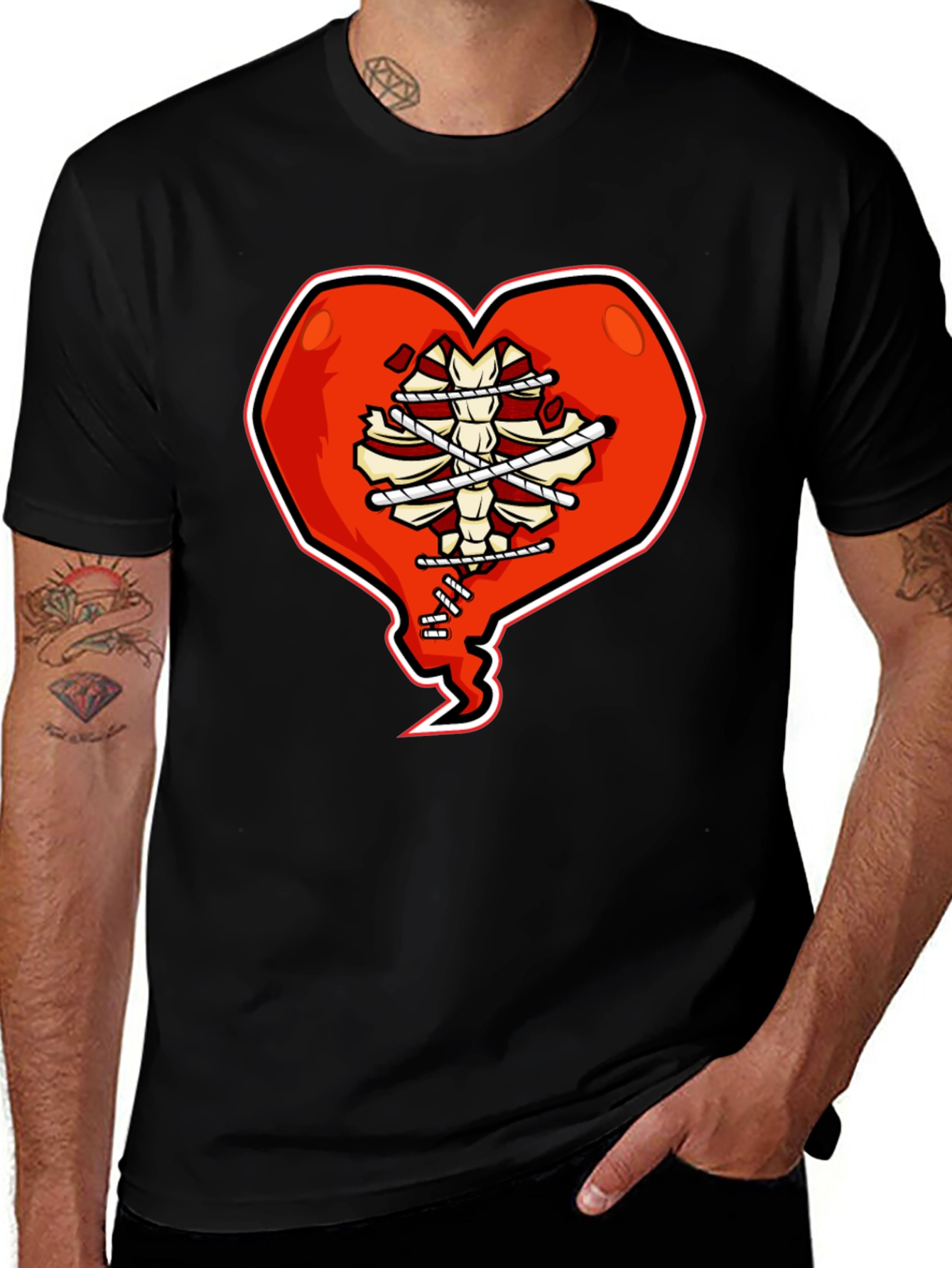 Broken Heart Rib Cage T-Shirt