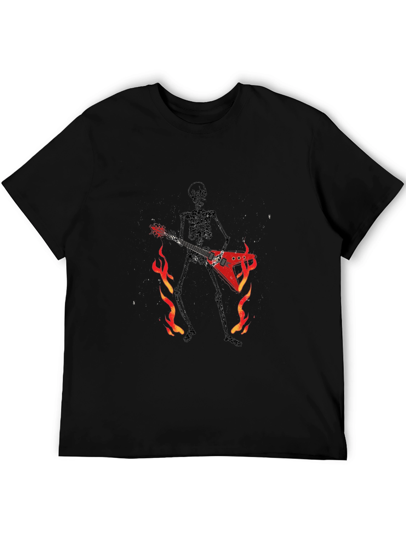 Skeleton Guitarist Graphic Tee - Black