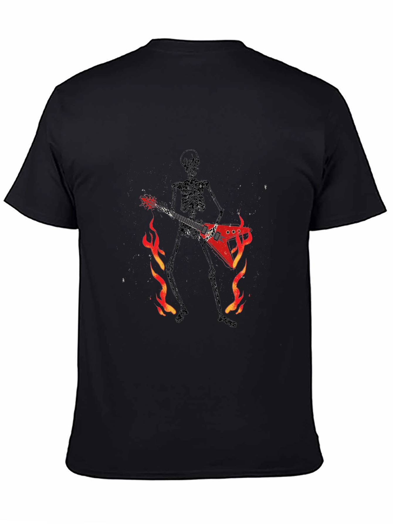 Skeleton Guitarist Graphic Tee - Black