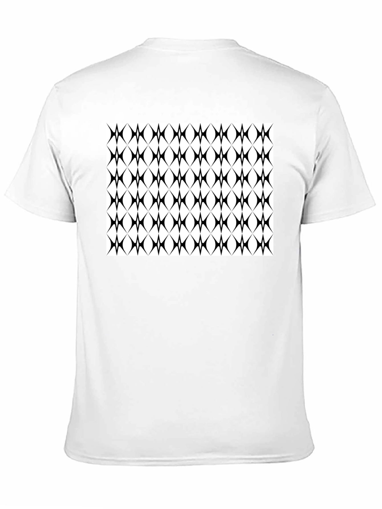 Modern Geometric Pattern Black T-Shirt