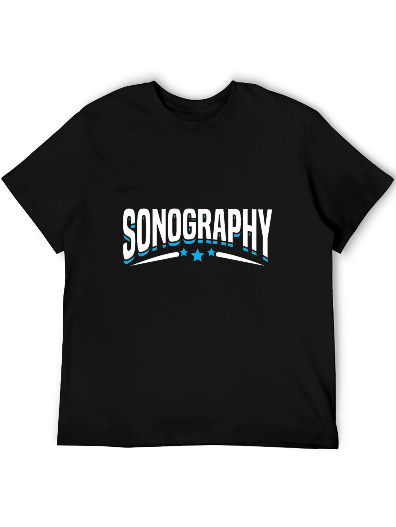 Sonography Graphic T-Shirt - Black Crew Neck Tee