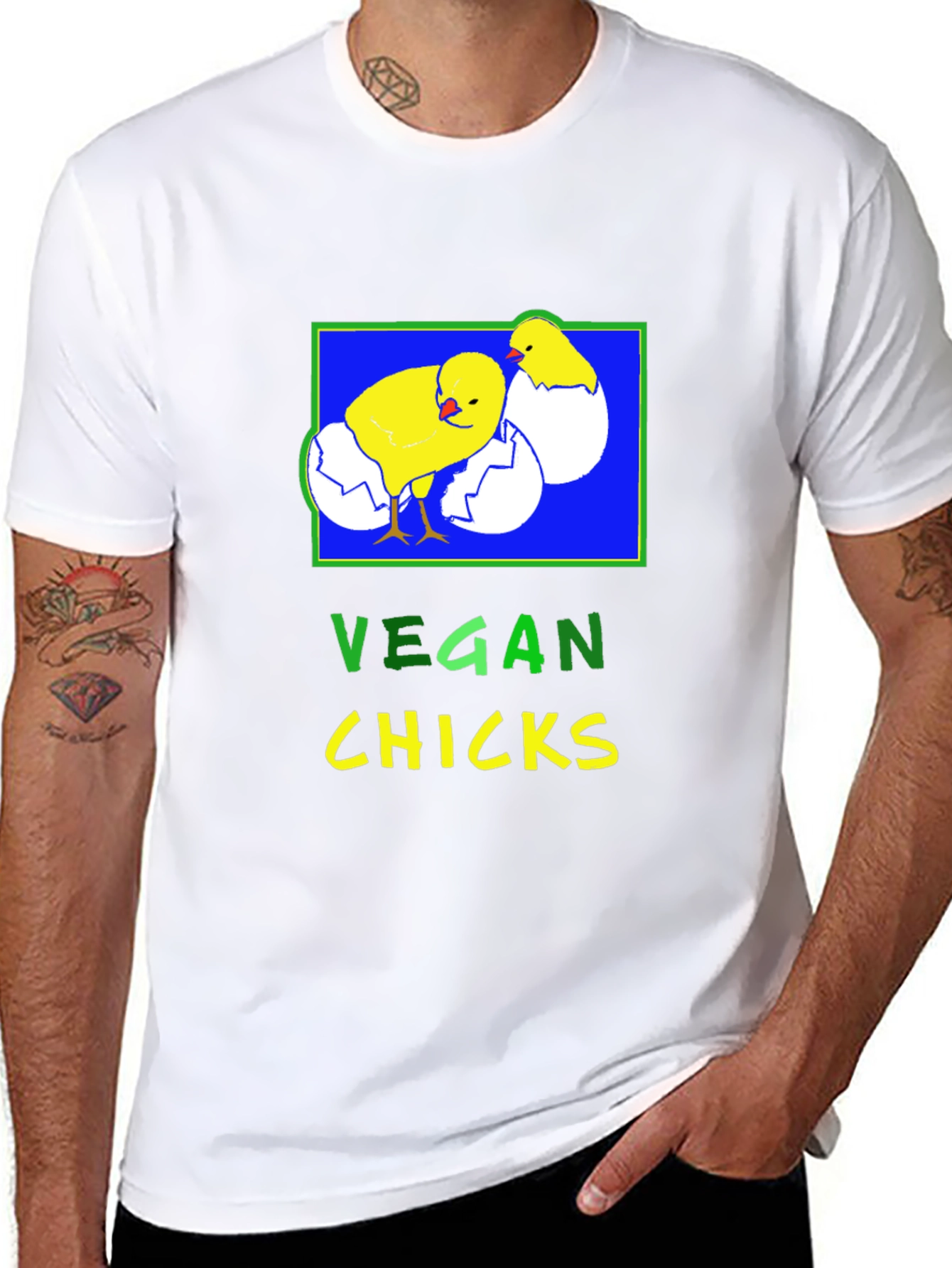 Vegan Chicks T-Shirt - Black Graphic Tee