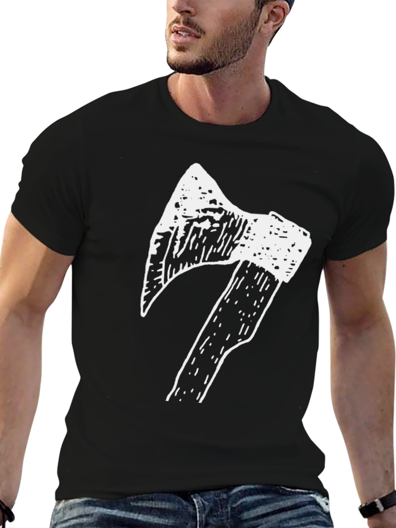 Axe Graphic T-Shirt - Black Cotton Tee