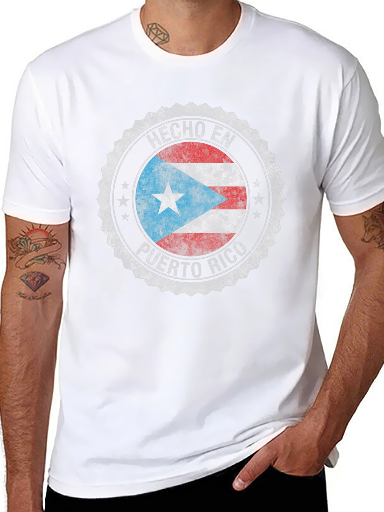 Hecho En Puerto Rico Black T-Shirt