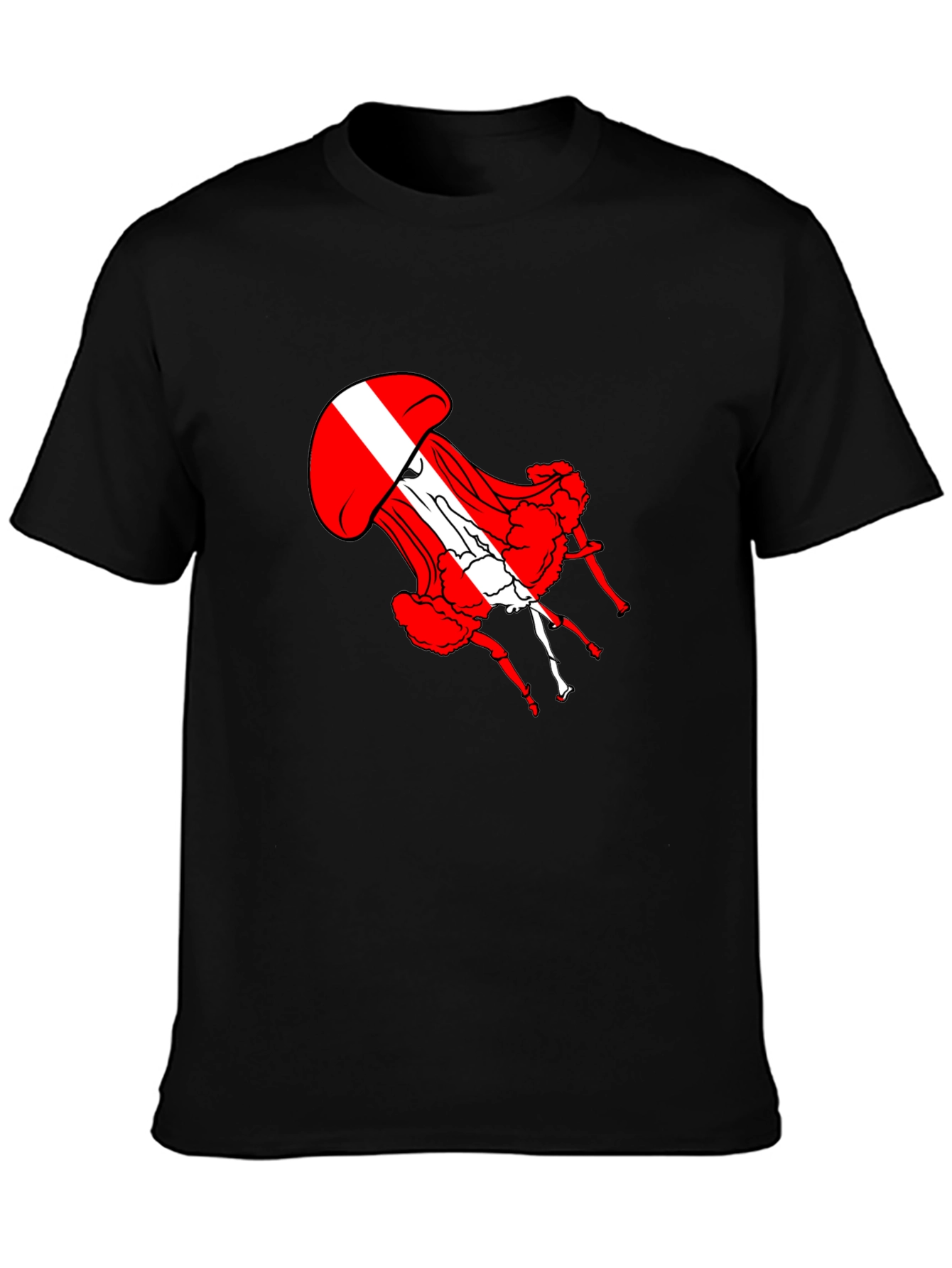 Red Jellyfish Graphic Tee - Unique Design