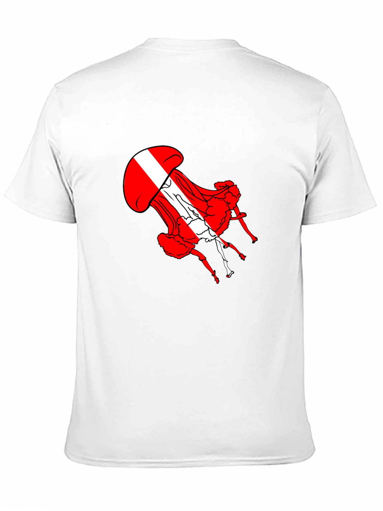 Red Jellyfish Graphic Tee - Unique Design
