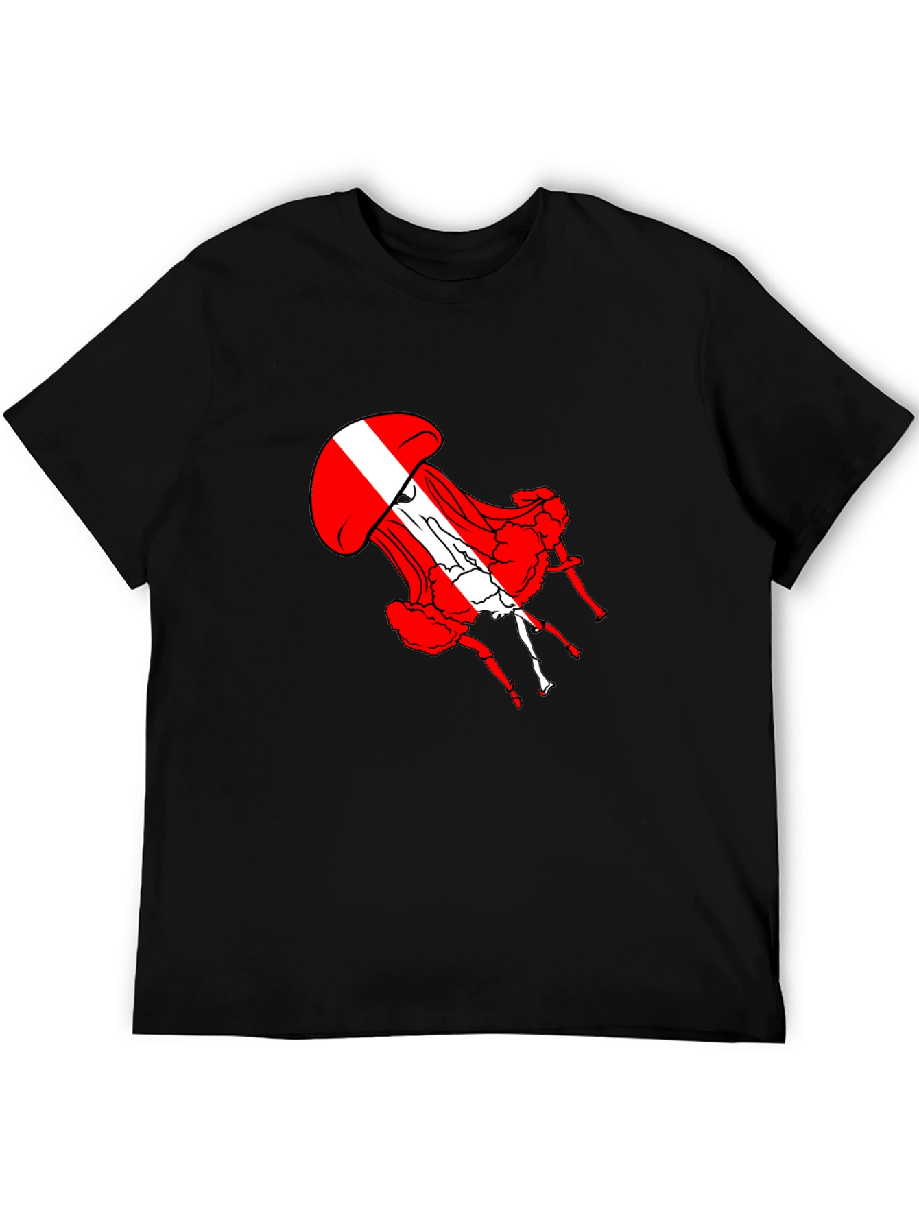 Red Jellyfish Graphic Tee - Unique Design