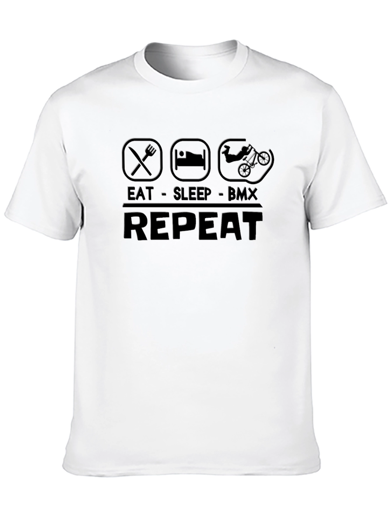 Eat Sleep BMX Repeat Black T-Shirt
